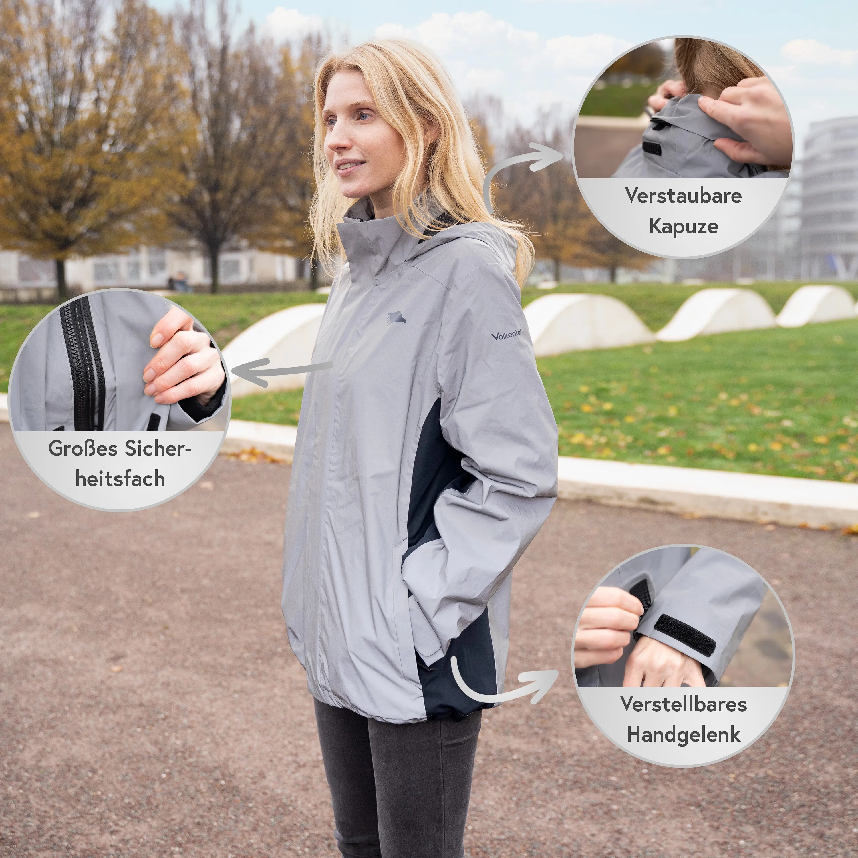 3in1 Smart Jacket - Wasserdichte Jacke mit Fleece Zipp-In - Damen