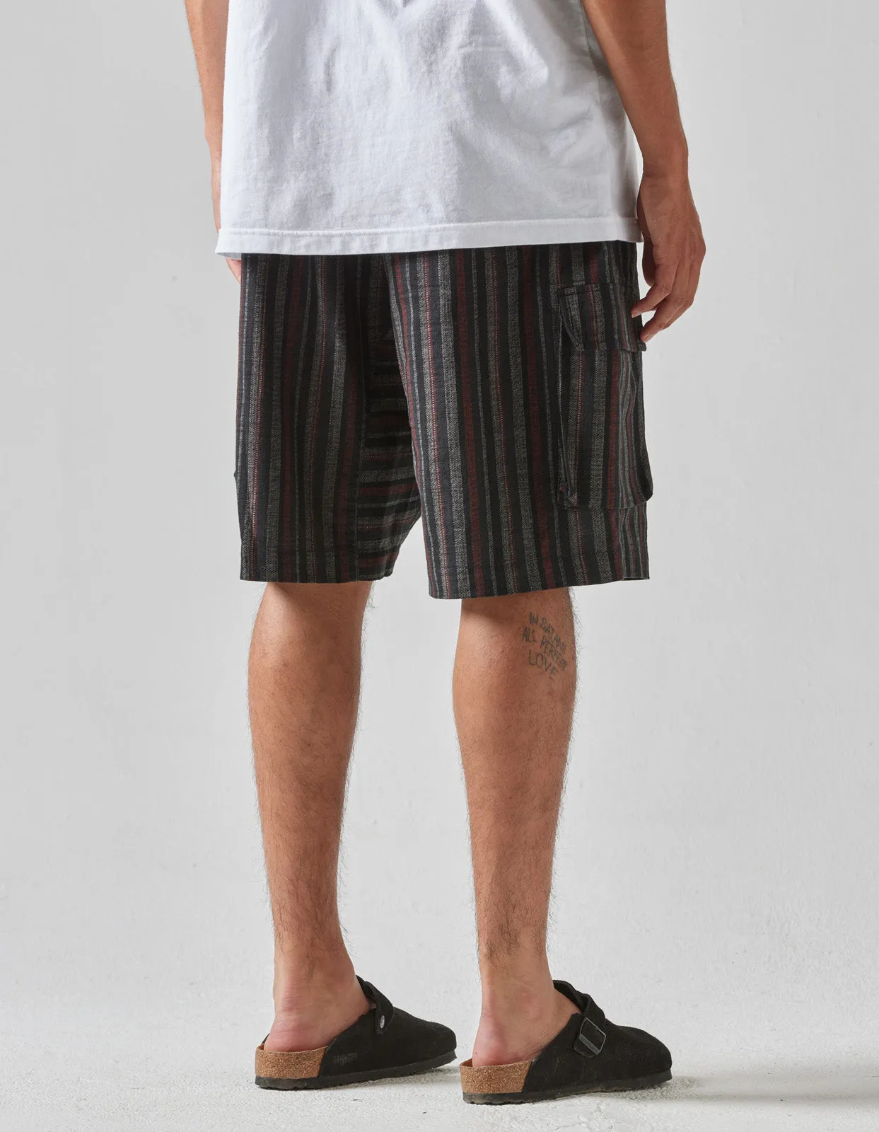 5117 Wagara Low Cargo Track Shorts Black