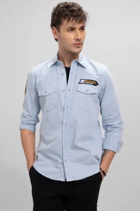 Aplique Cargo Sky Blue Shirt