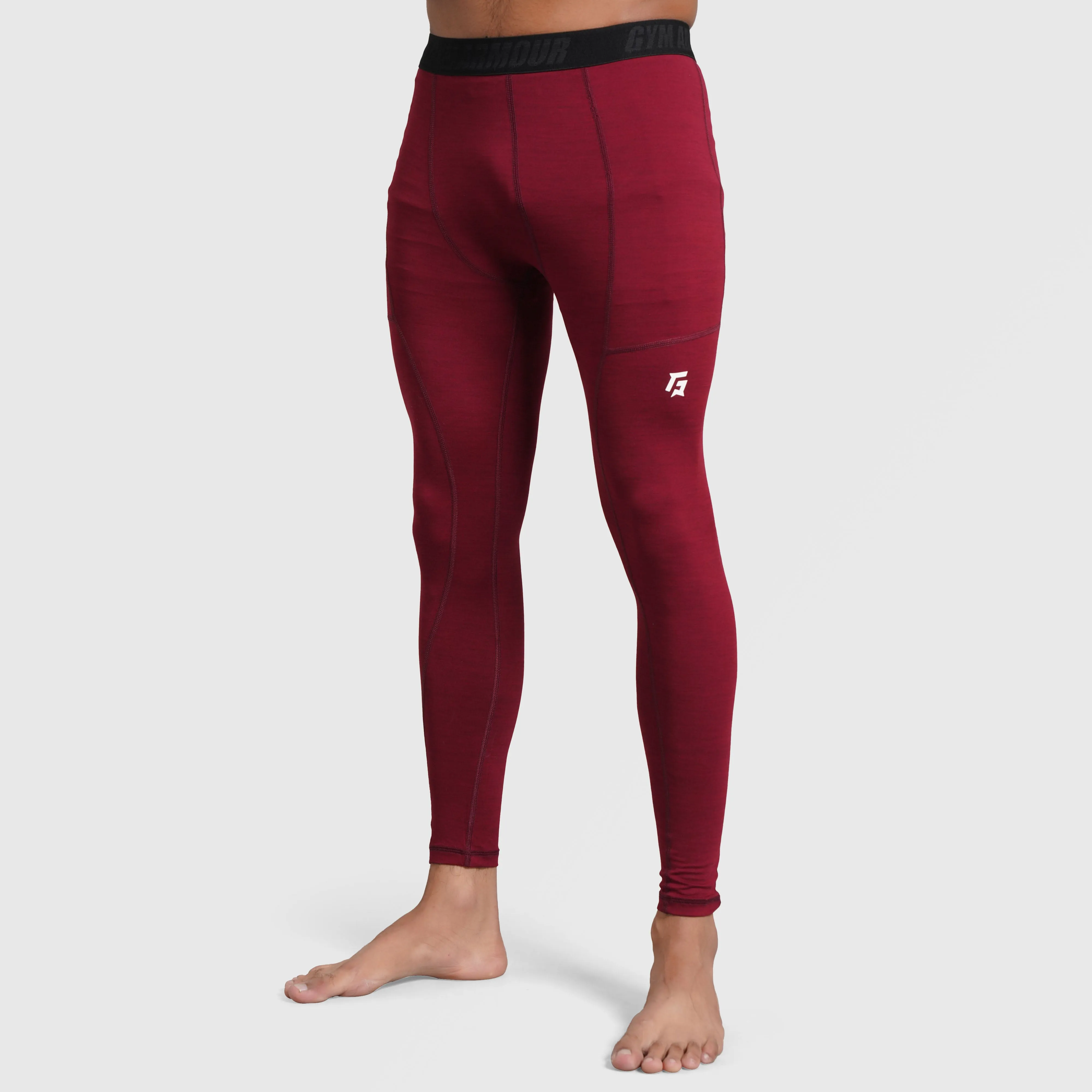 Armour Compression Pants (MLNG-Maroon)