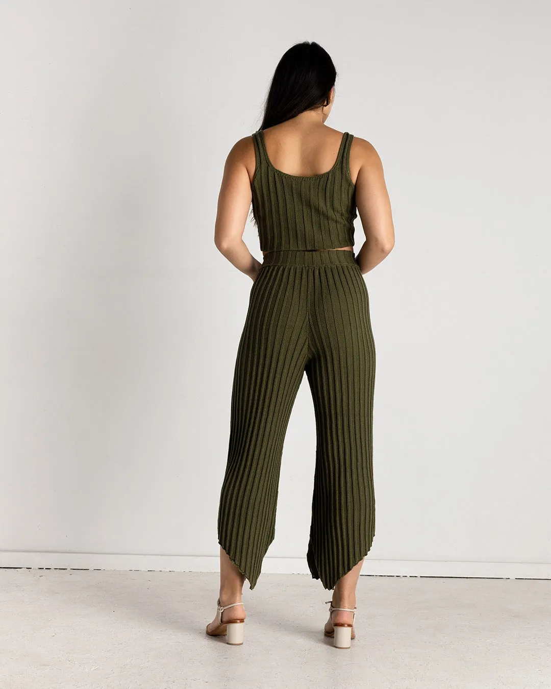 Asymmetrical Knit Pants | XS-3X