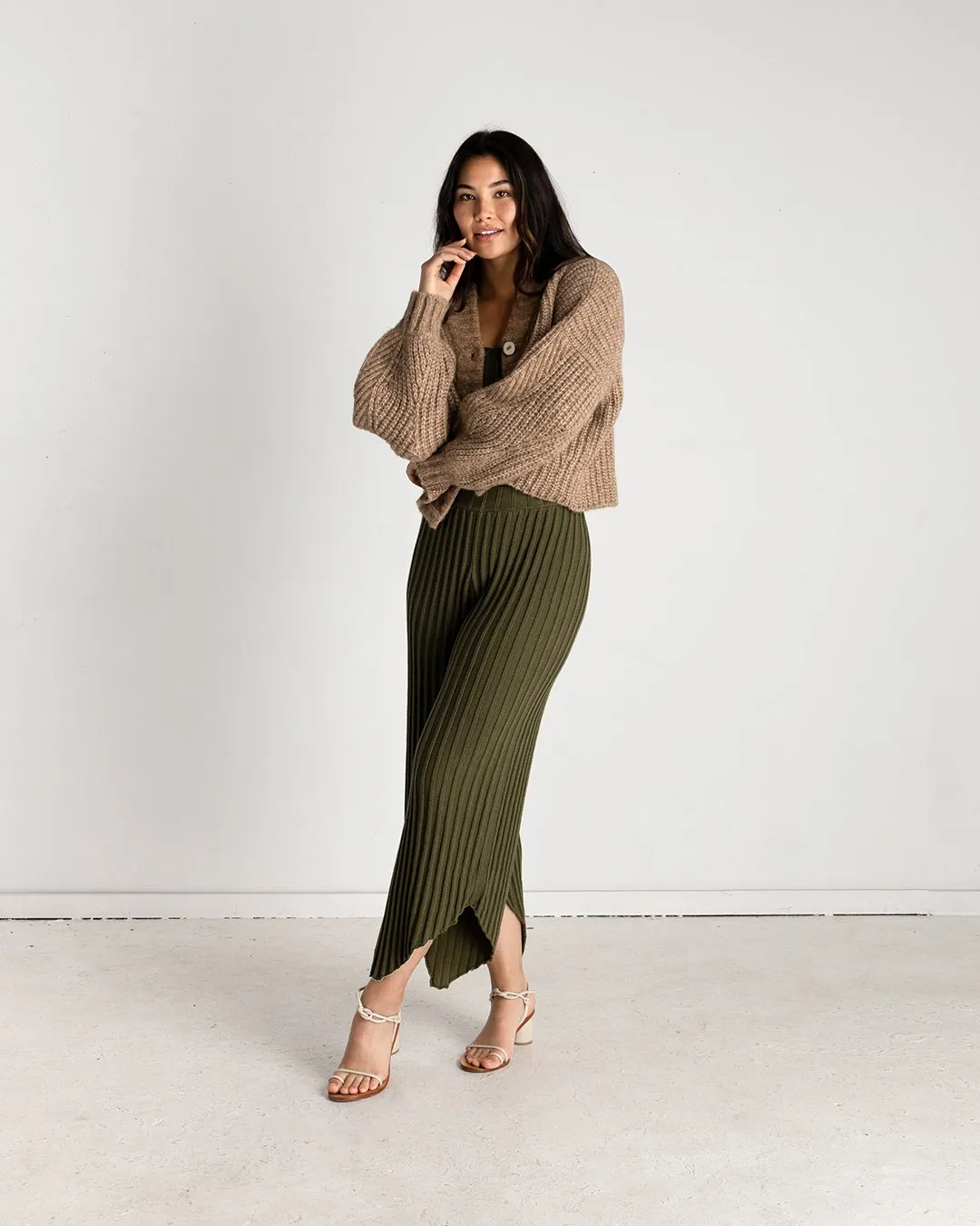 Asymmetrical Knit Pants | XS-3X