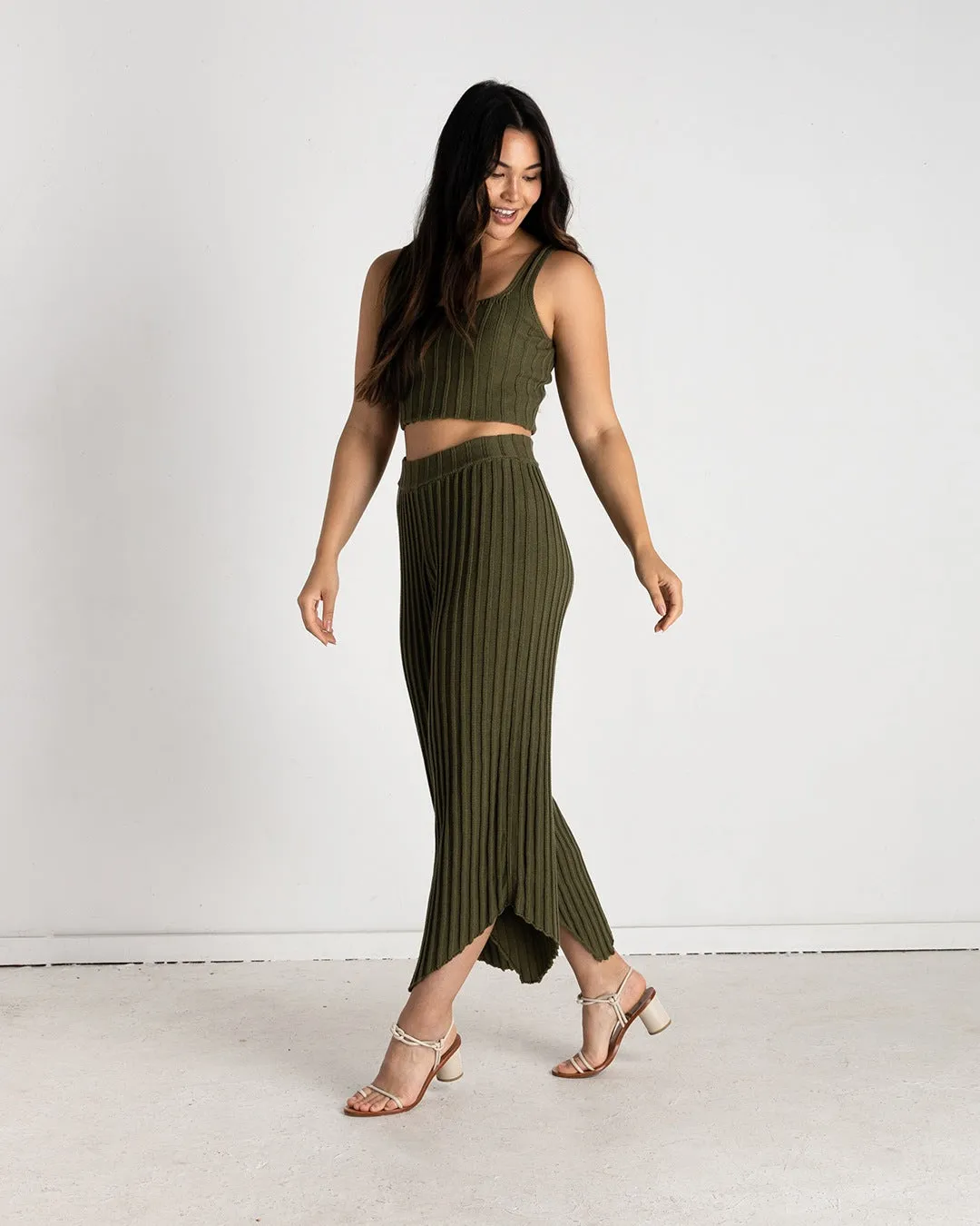 Asymmetrical Knit Pants | XS-3X