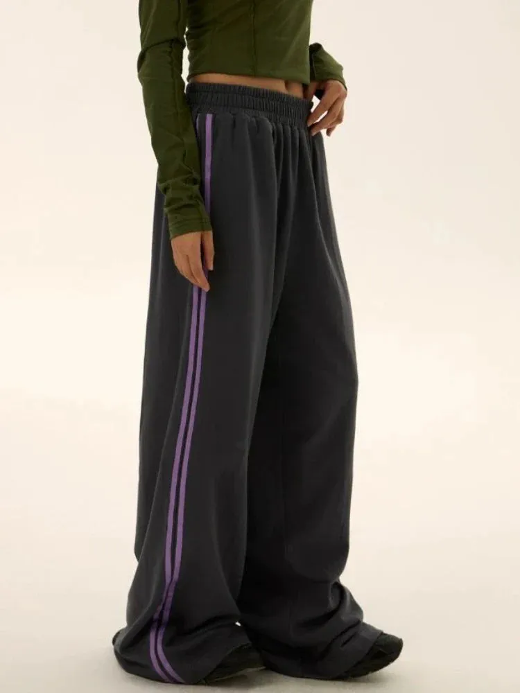 Baggy Y2K Vintage Stripe Wide Leg Oversize Jogging Streetwear Pants