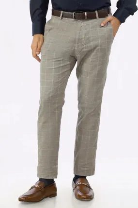 Beige Smart Fit Cotton Chino