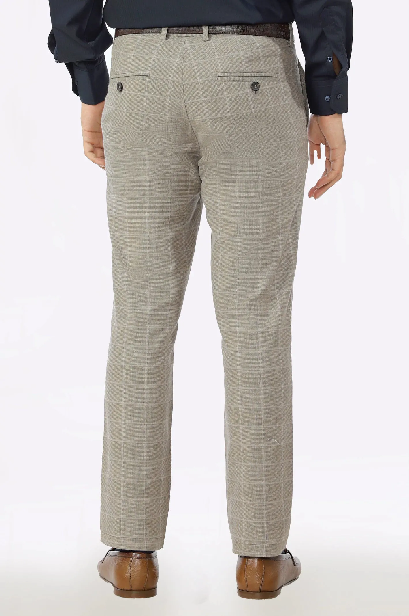 Beige Smart Fit Cotton Chino