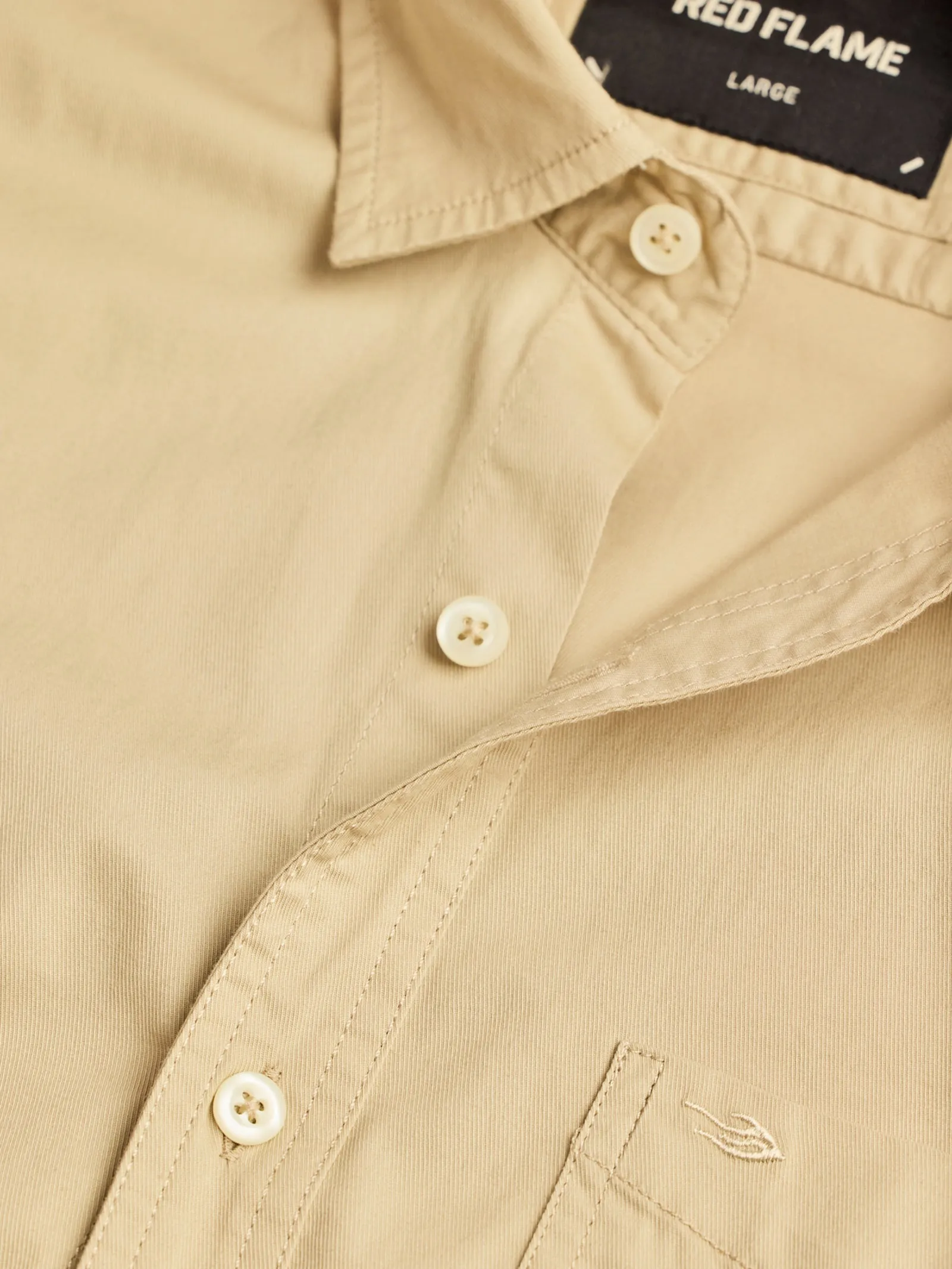 Beige Solid Shirt