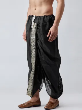 Black Embroidered Dhoti Pants