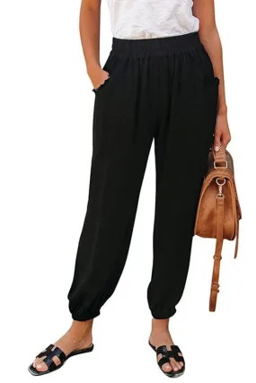 Black Loose Pocket Pants