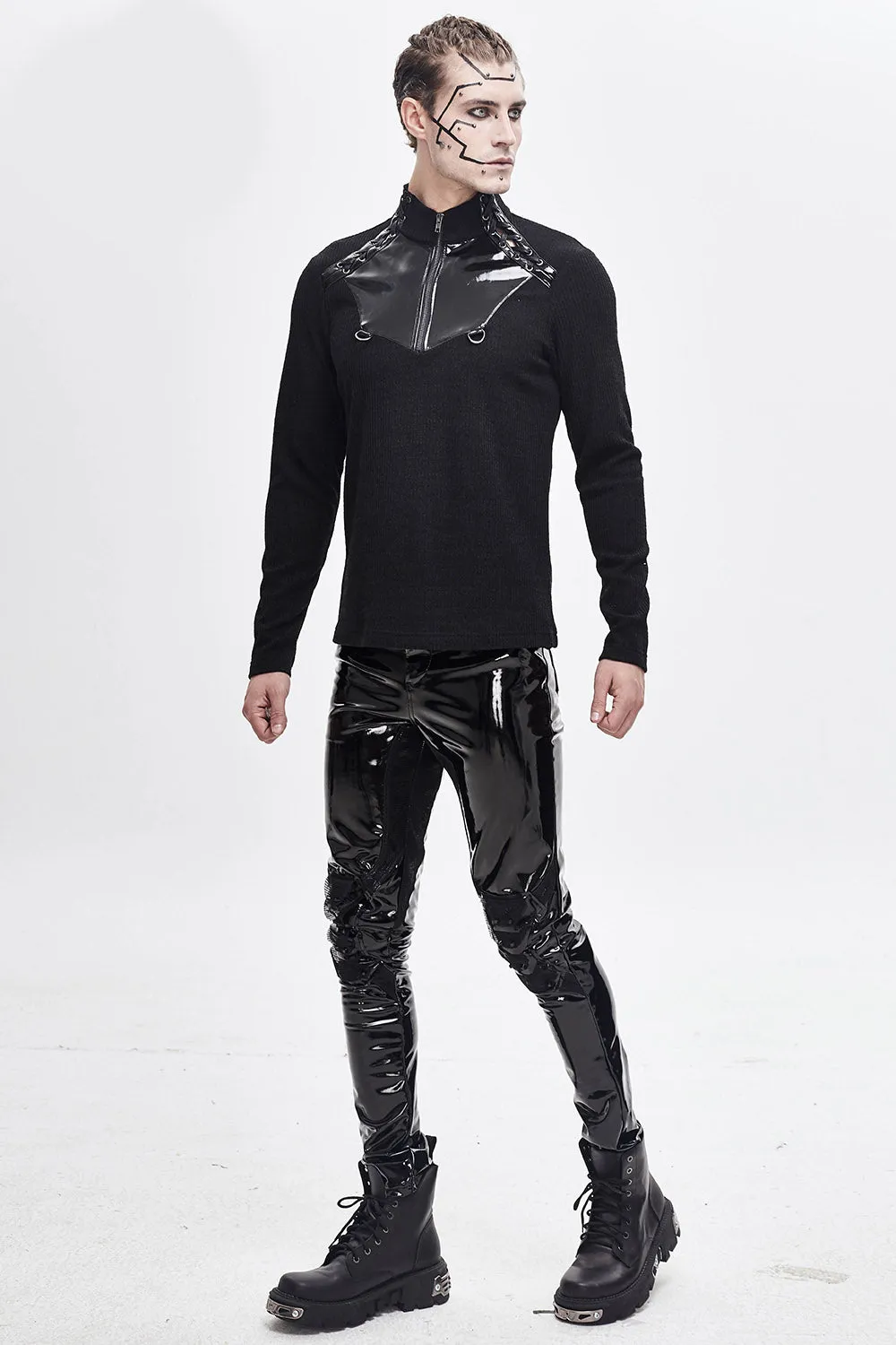 Black Moonlight Vinyl Pants