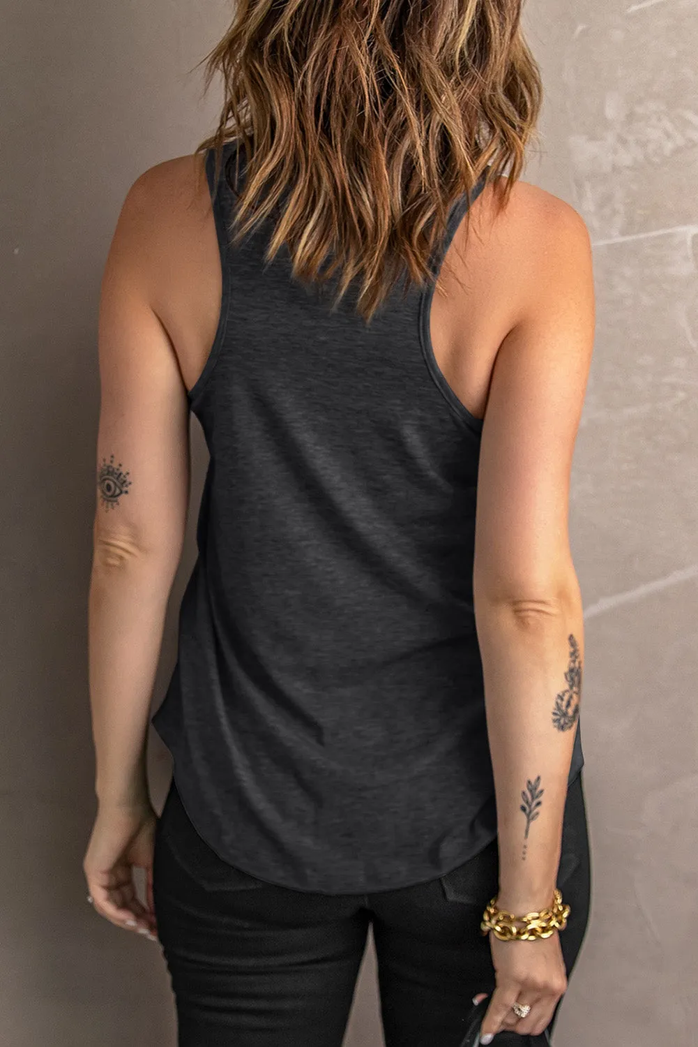 Black Racerback Sport Tank Top