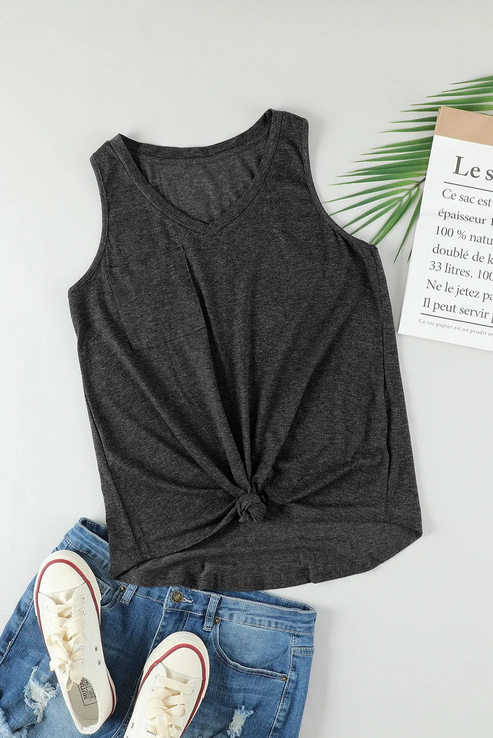 Black Racerback Sport Tank Top