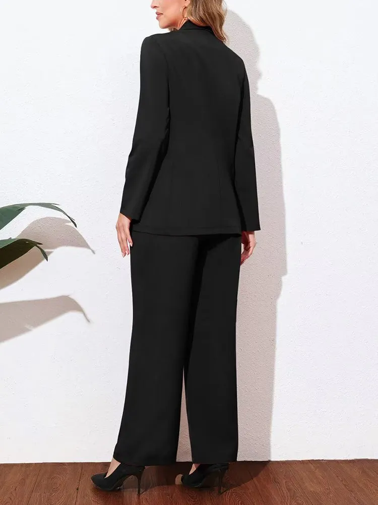 Blazer Wide Leg Pants Set