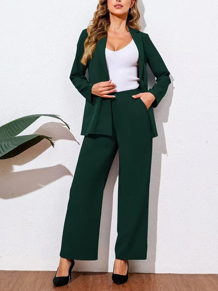 Blazer Wide Leg Pants Set