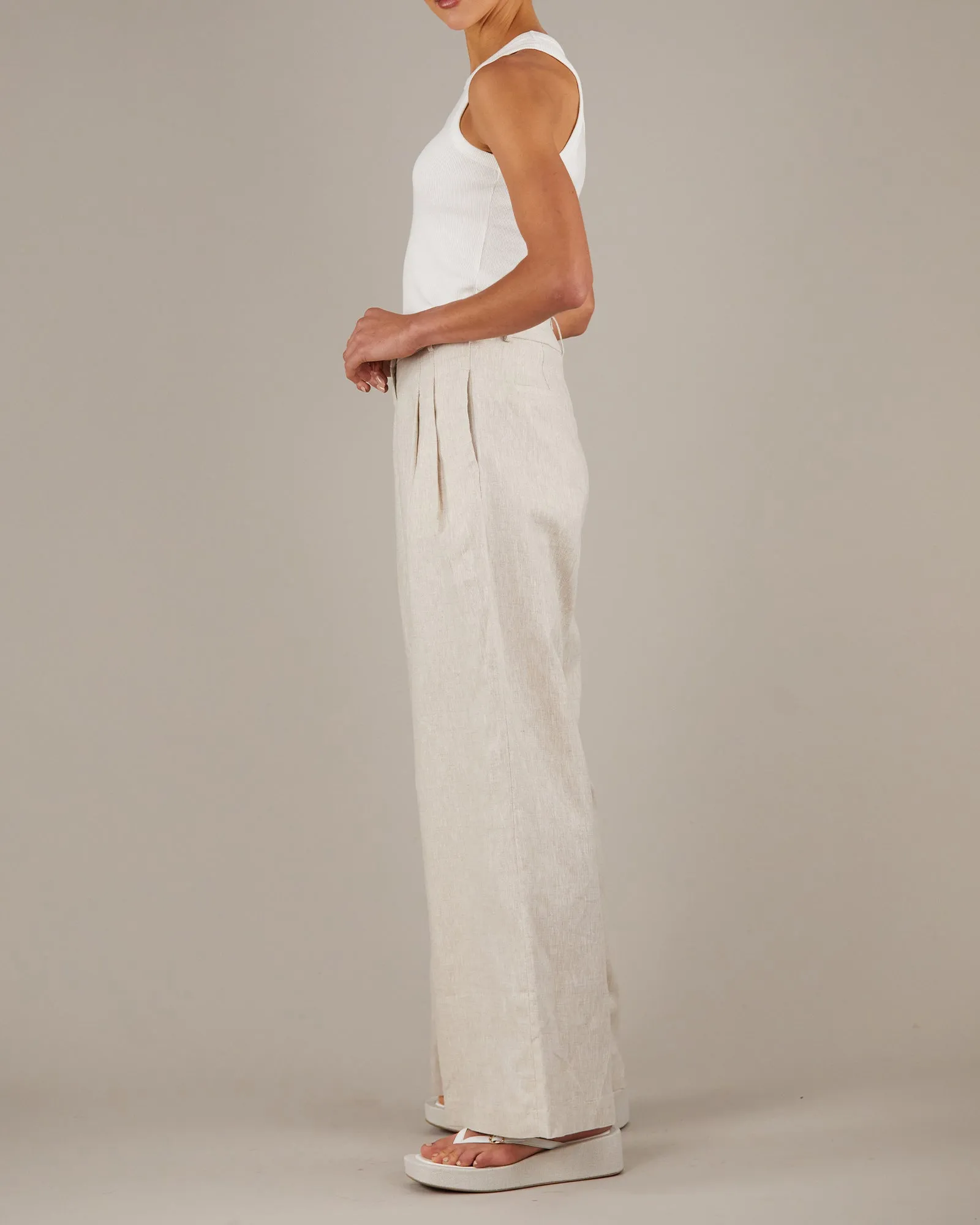 Bridgette Linen Pant - Natural