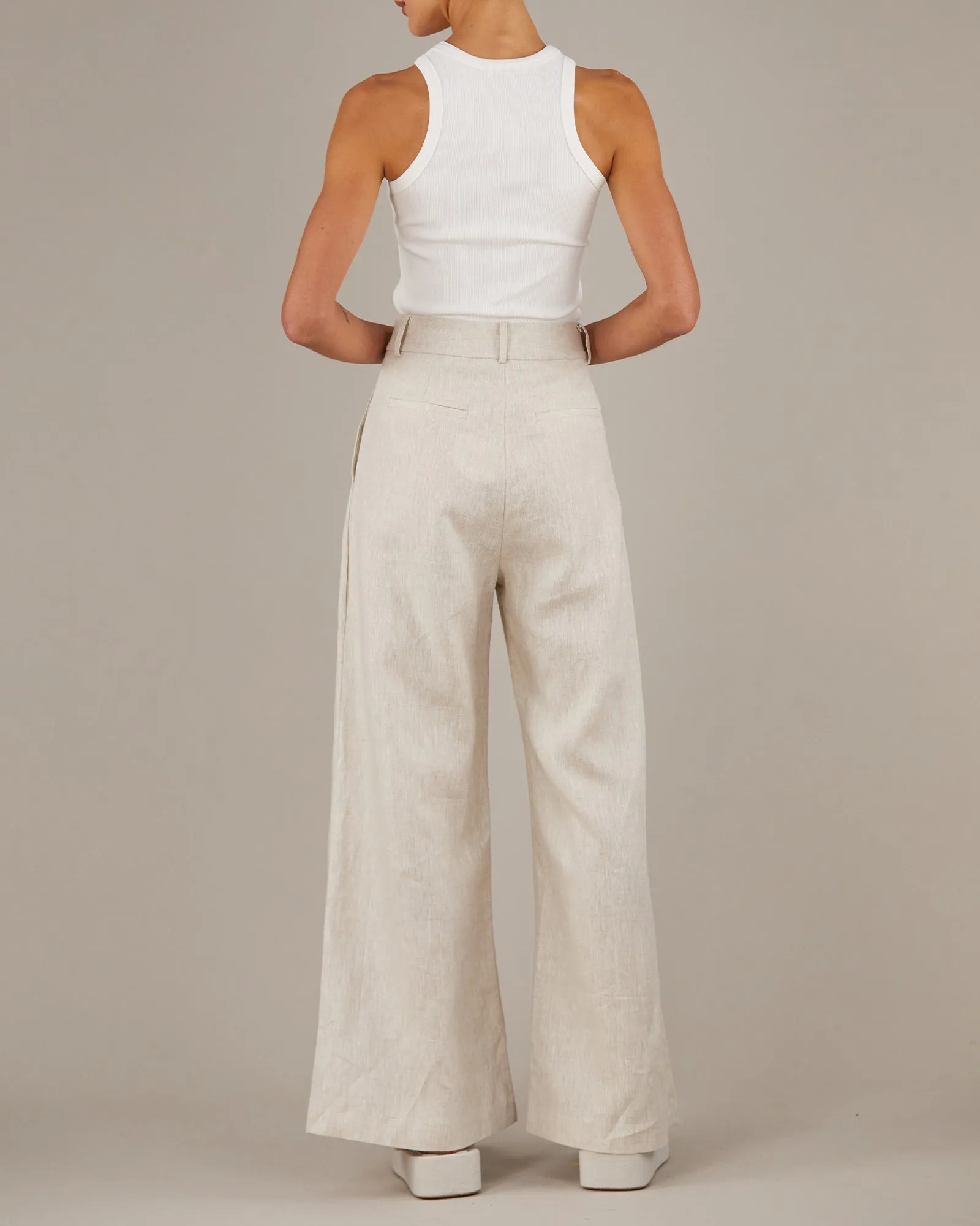 Bridgette Linen Pant - Natural