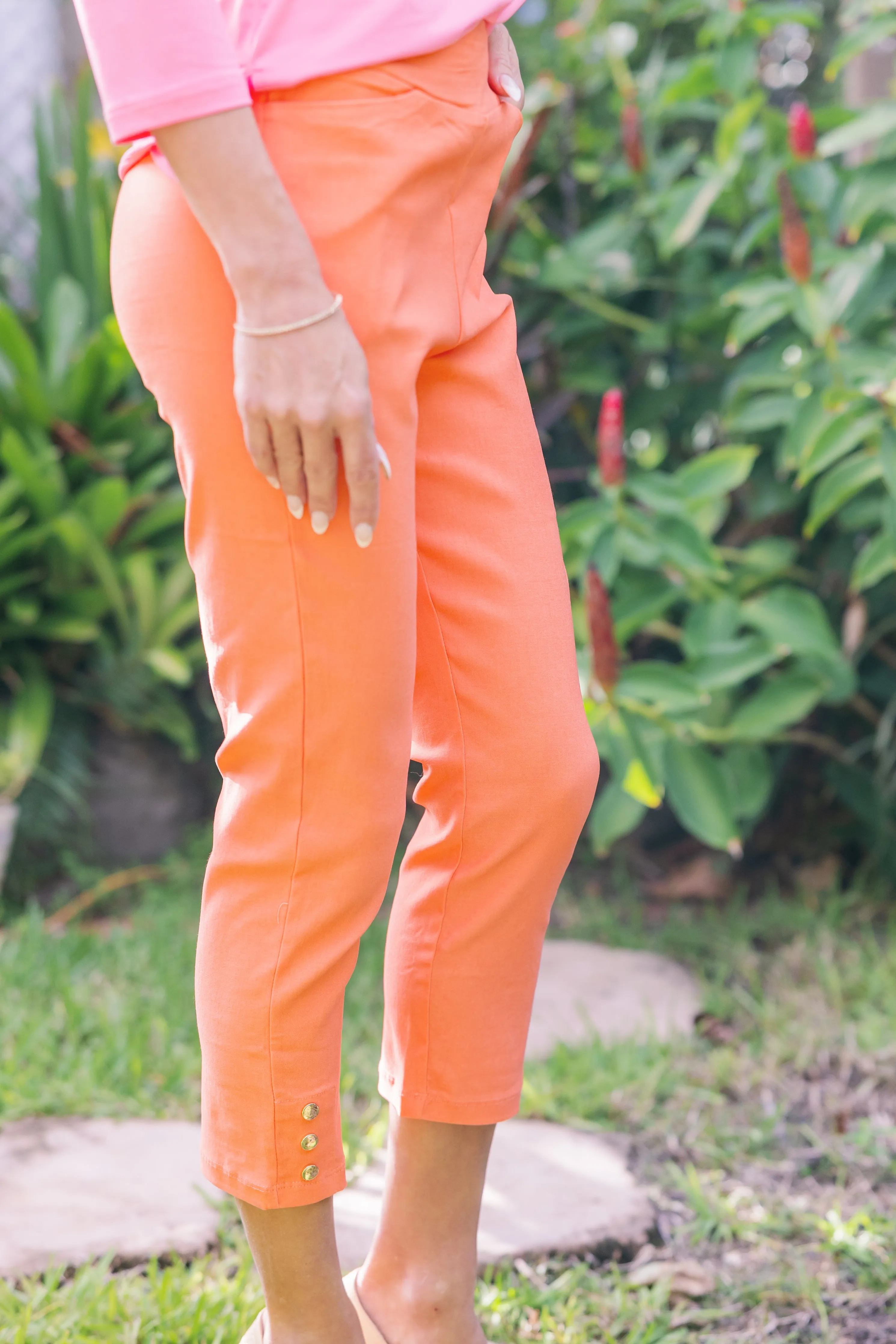 Capri Pants Solid Apricot