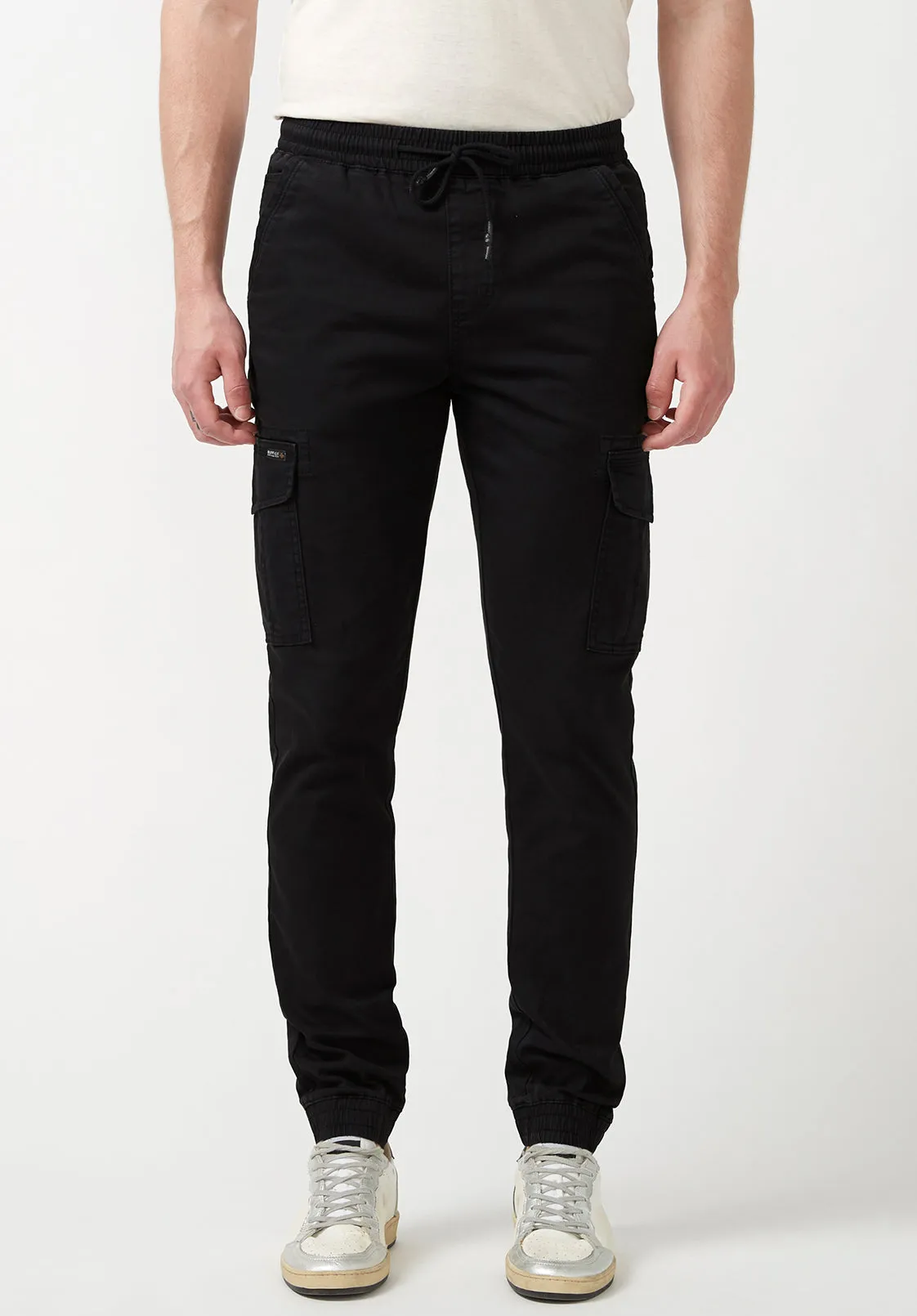 Cargo Tom Men's Jogger Pants in Black - BM22930