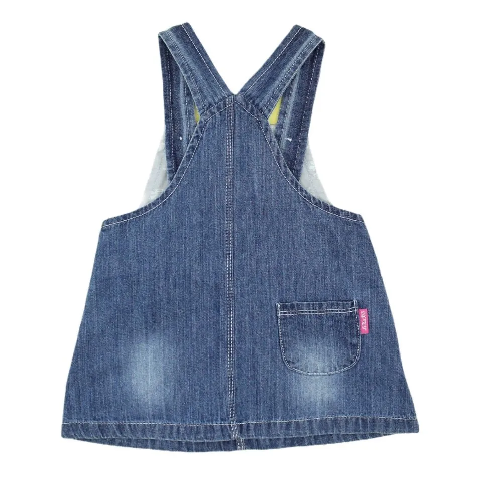 Chambray Dungaree Skirt - Swan