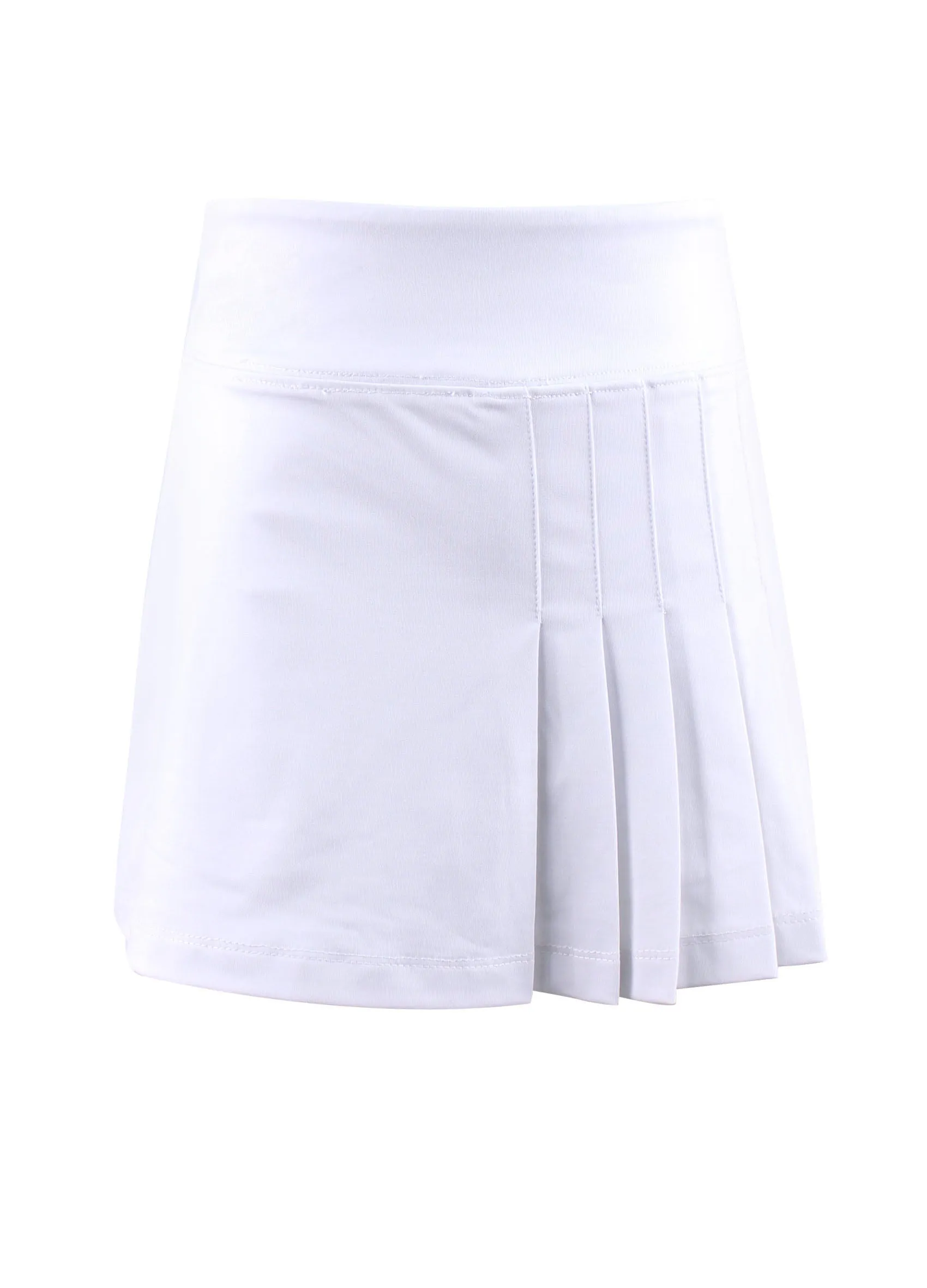 Chamonix White Semi Pleat Skirt