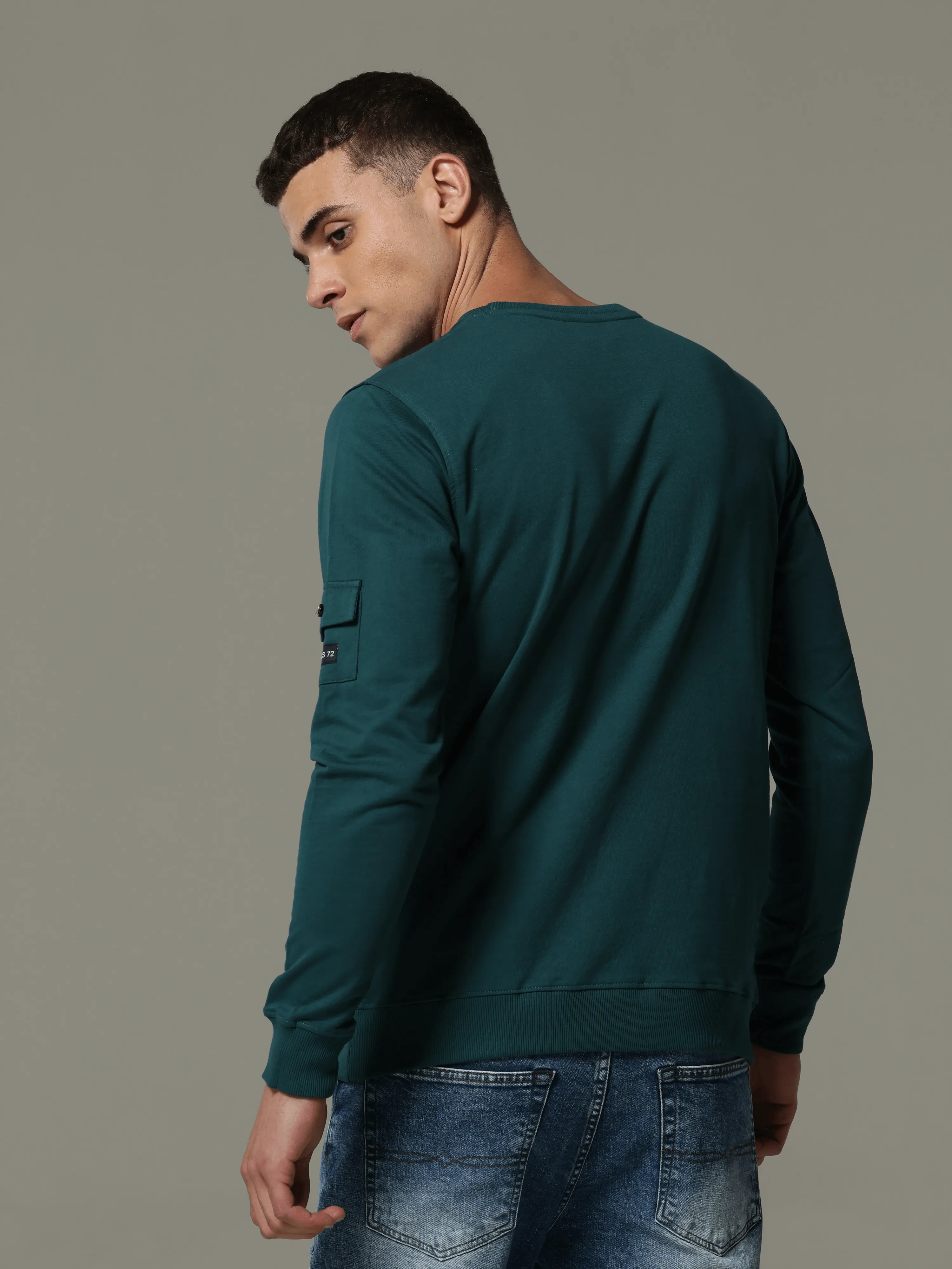 Charg Cargo Teal Sweat Shirt