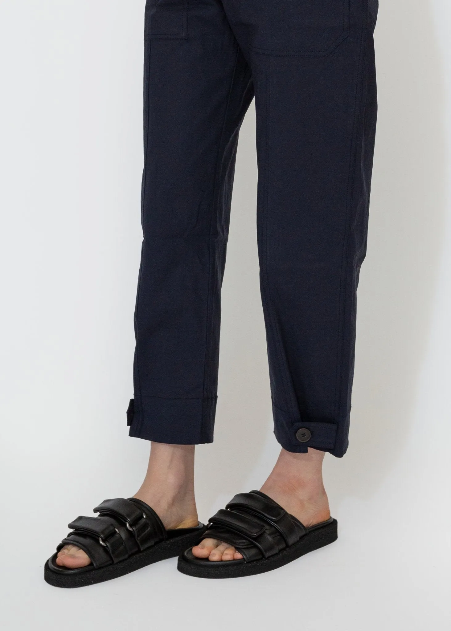 Cropped Workwear Pants in Navy