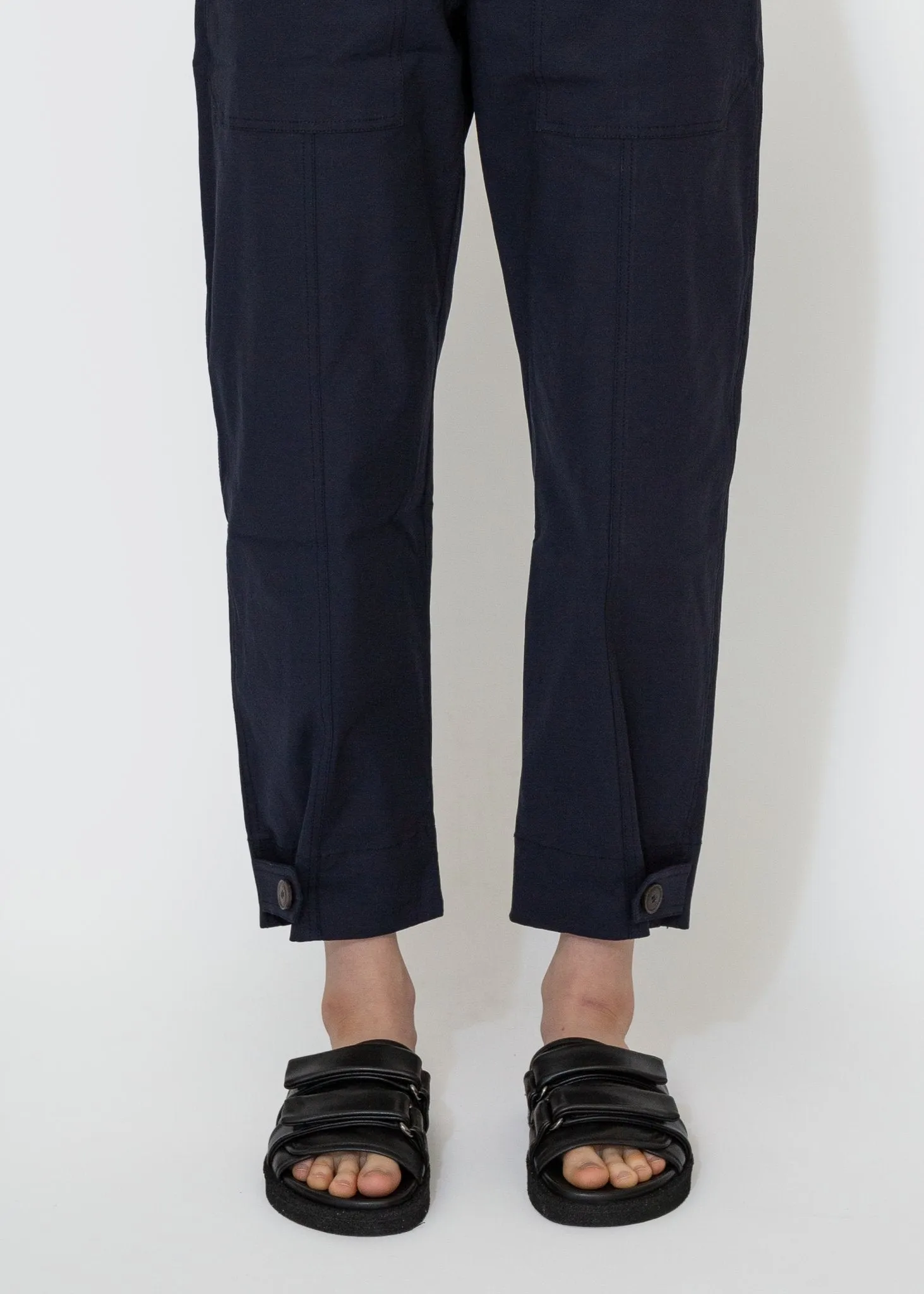 Cropped Workwear Pants in Navy