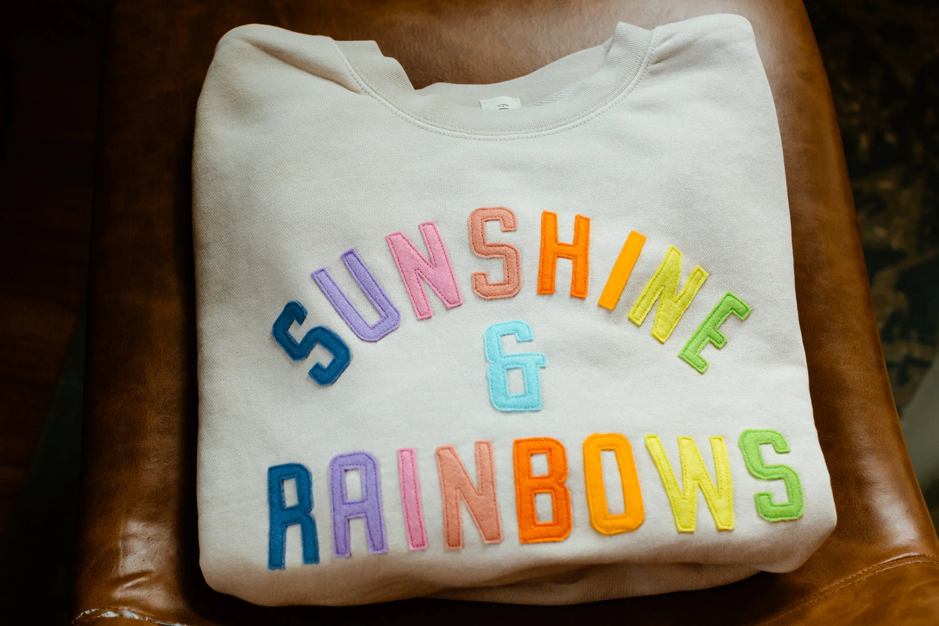 Custom Technicolor Cream Sweatshirt