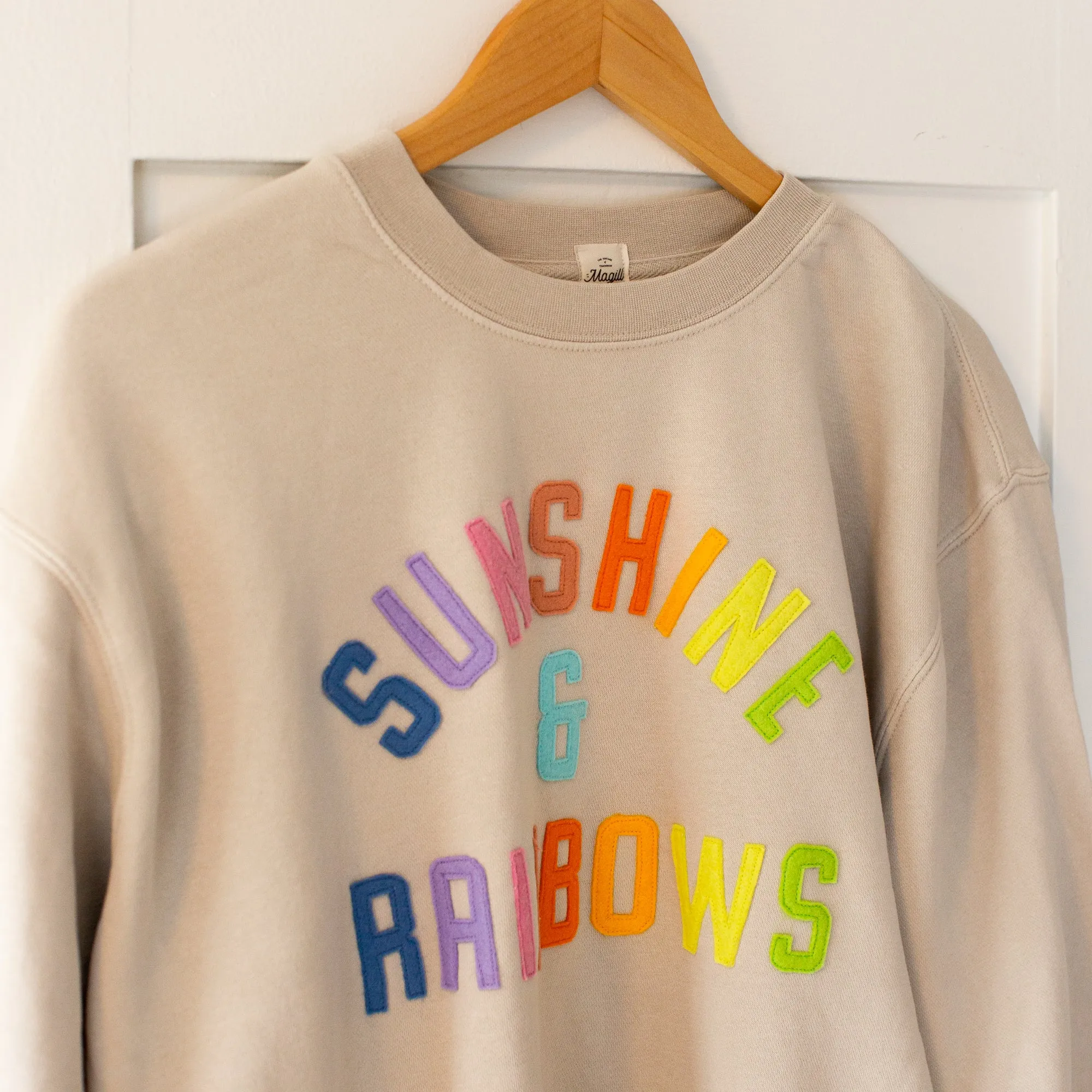 Custom Technicolor Cream Sweatshirt