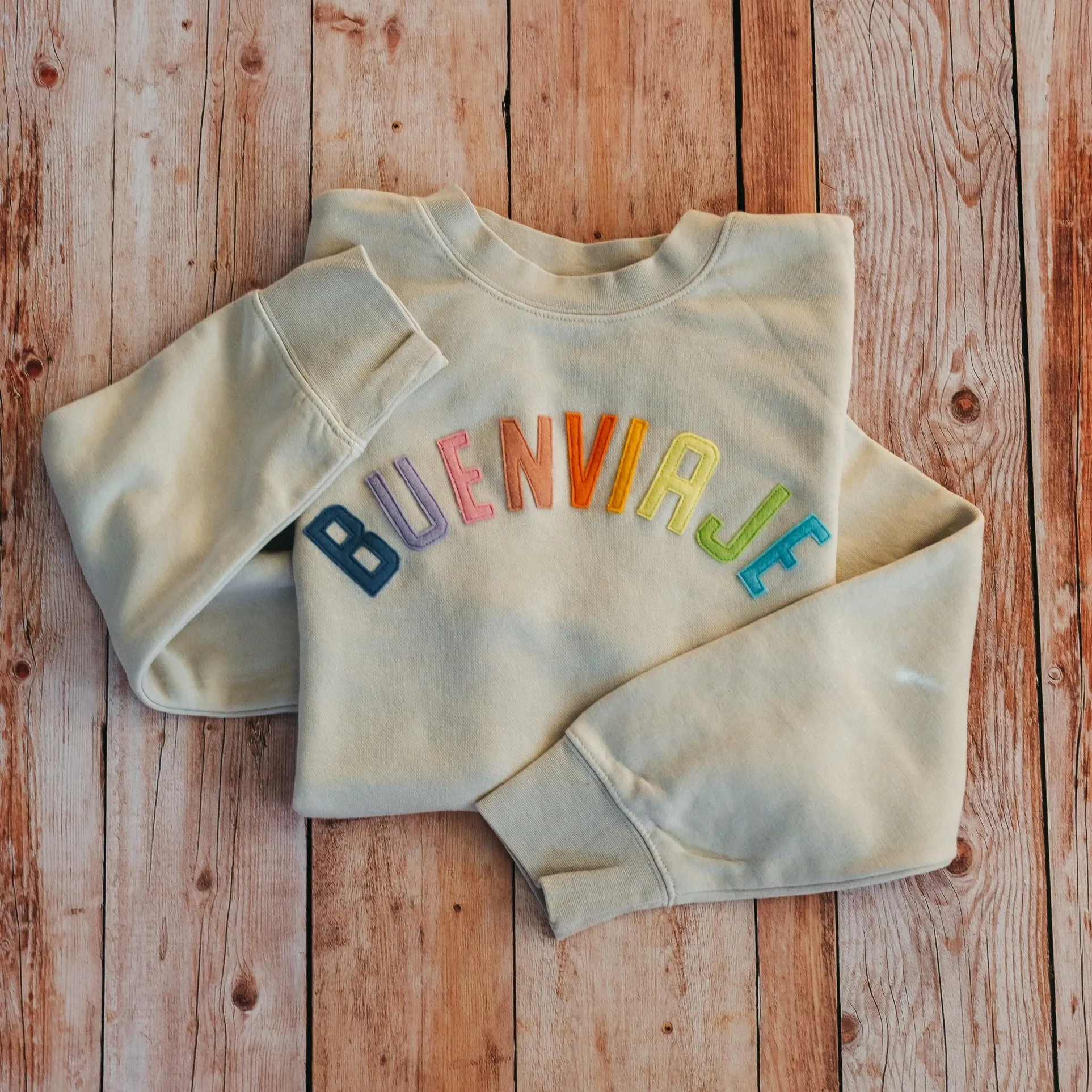 Custom Technicolor Cream Sweatshirt