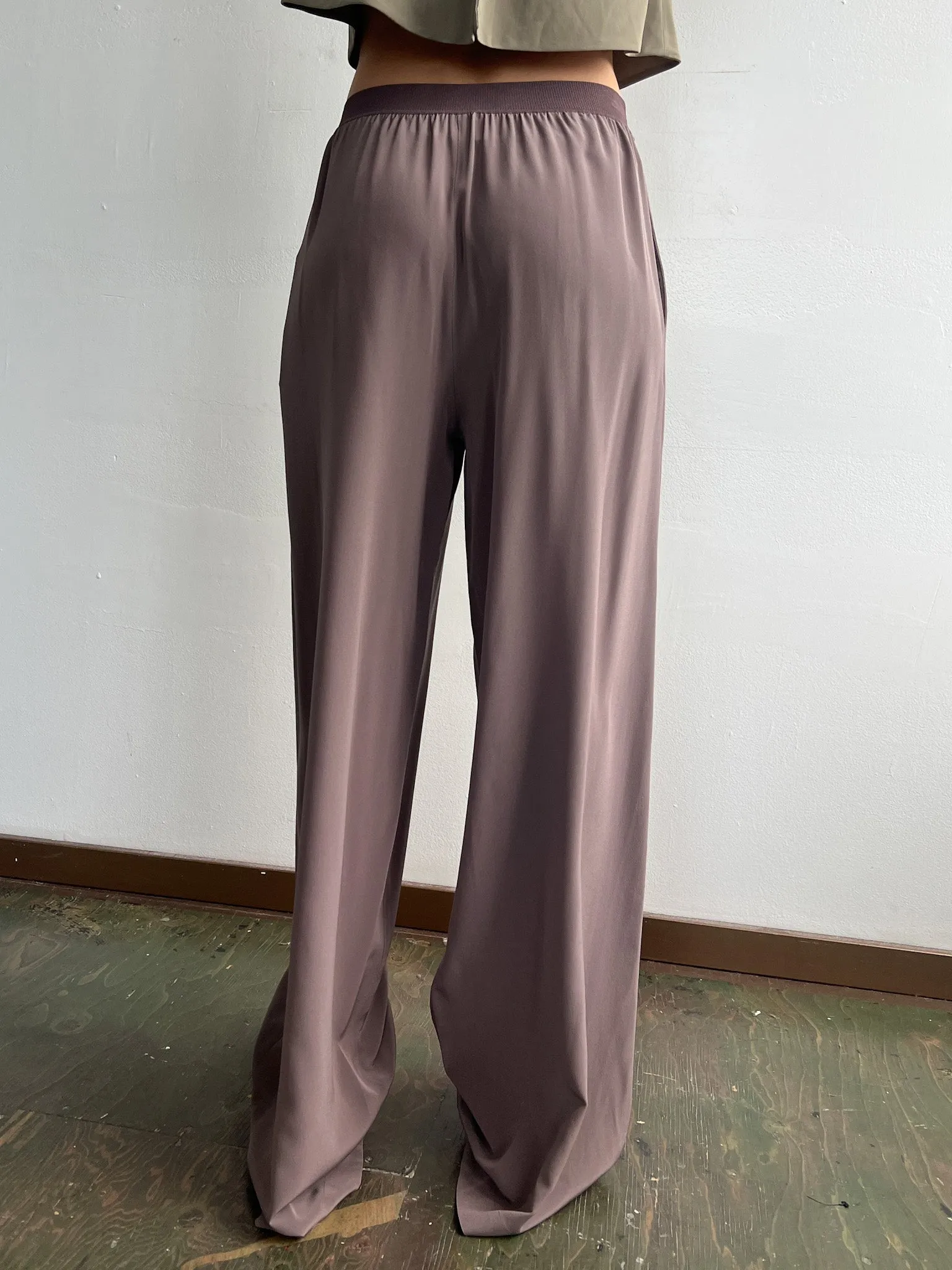 Dusty Lavender Silk Pants (M)