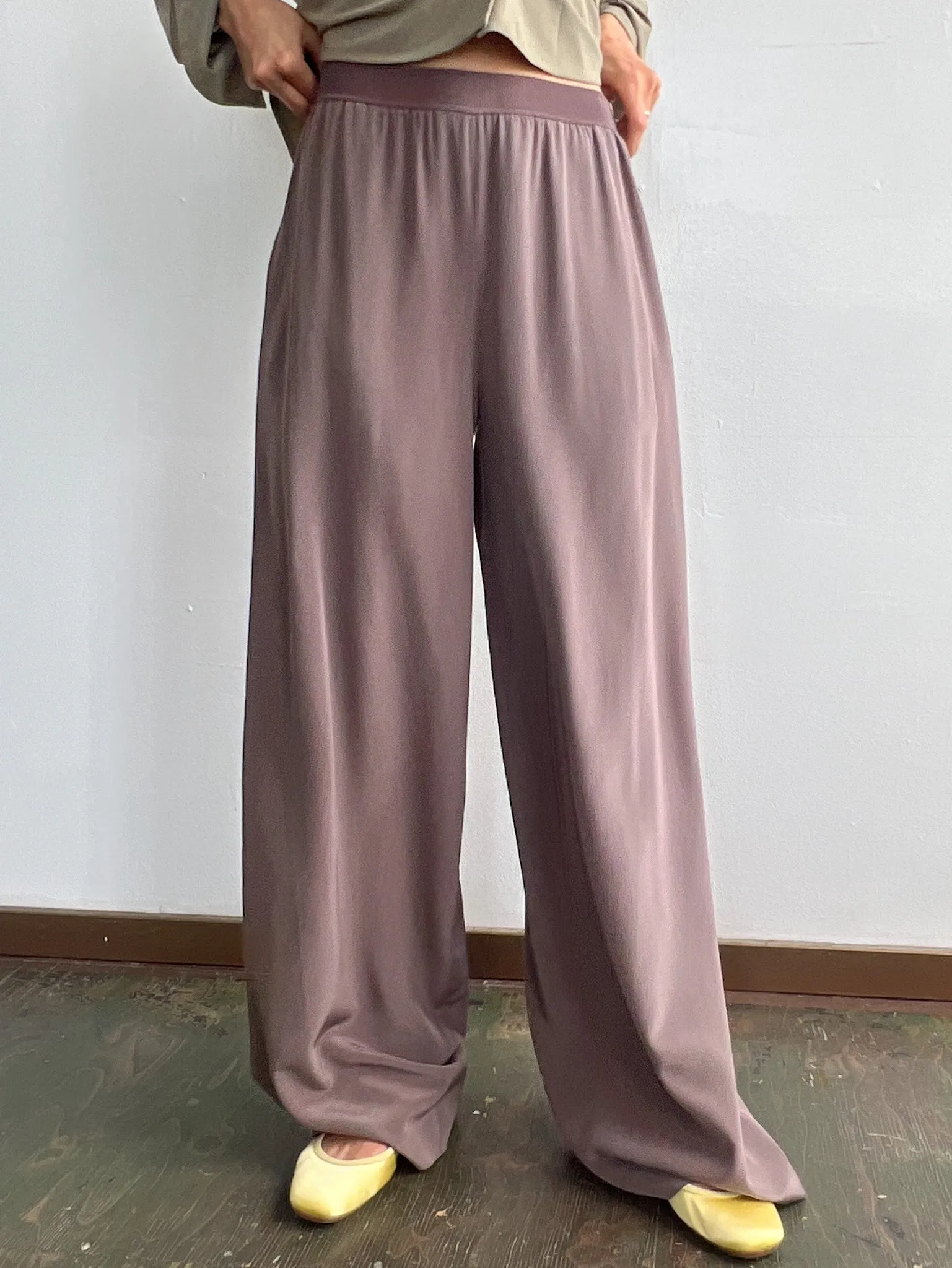 Dusty Lavender Silk Pants (M)