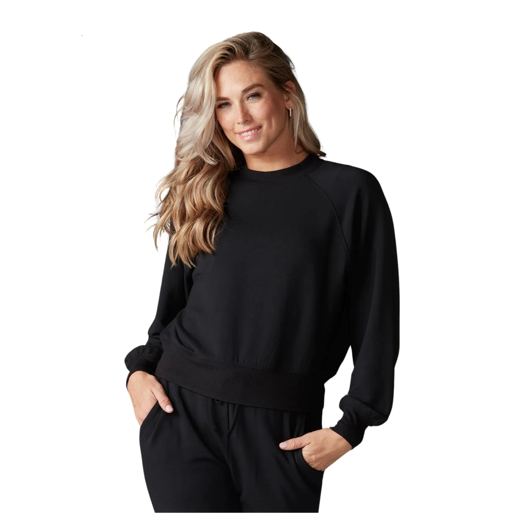 EASE CREW SWEATSHIRT - EBONY