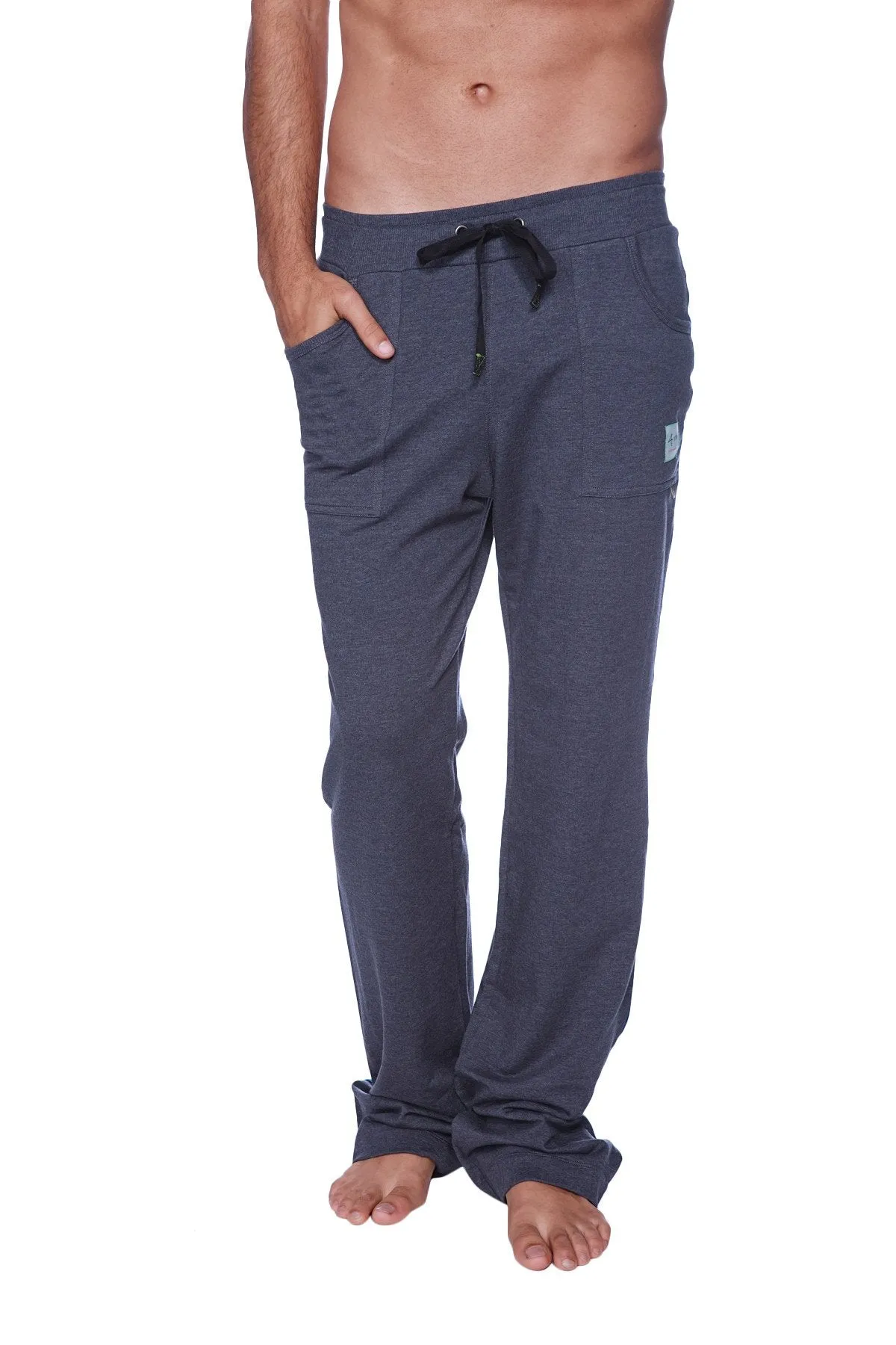 Eco-Track & Yoga Sweat Pant (Charcoal w/Royal Blue)