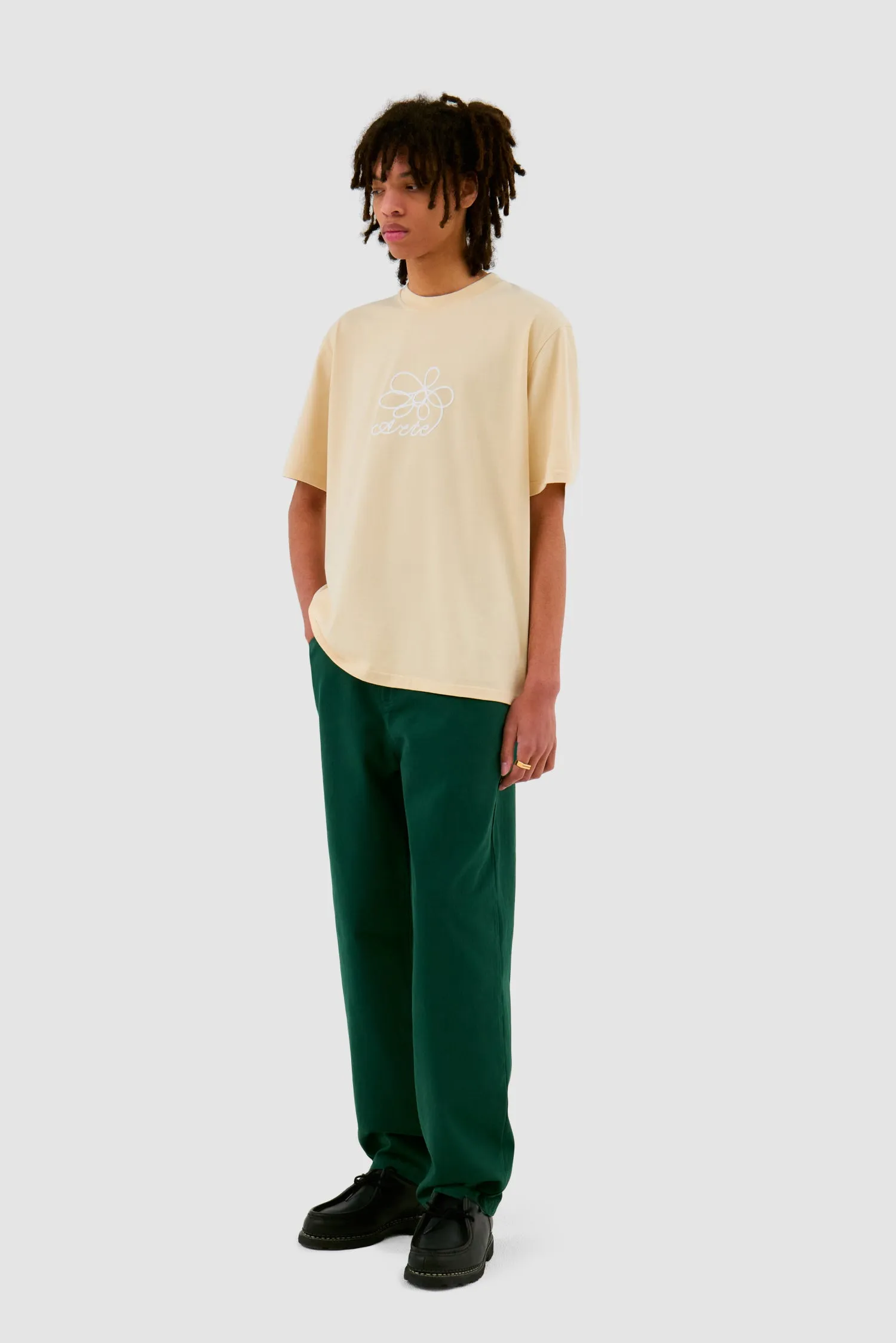 Embroidery Pocket Pants - Green