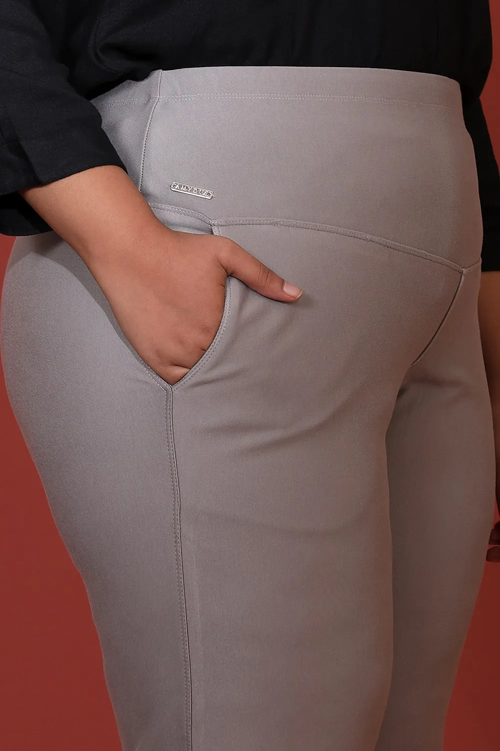 English Grey Tummy Shaper Bell Bottom