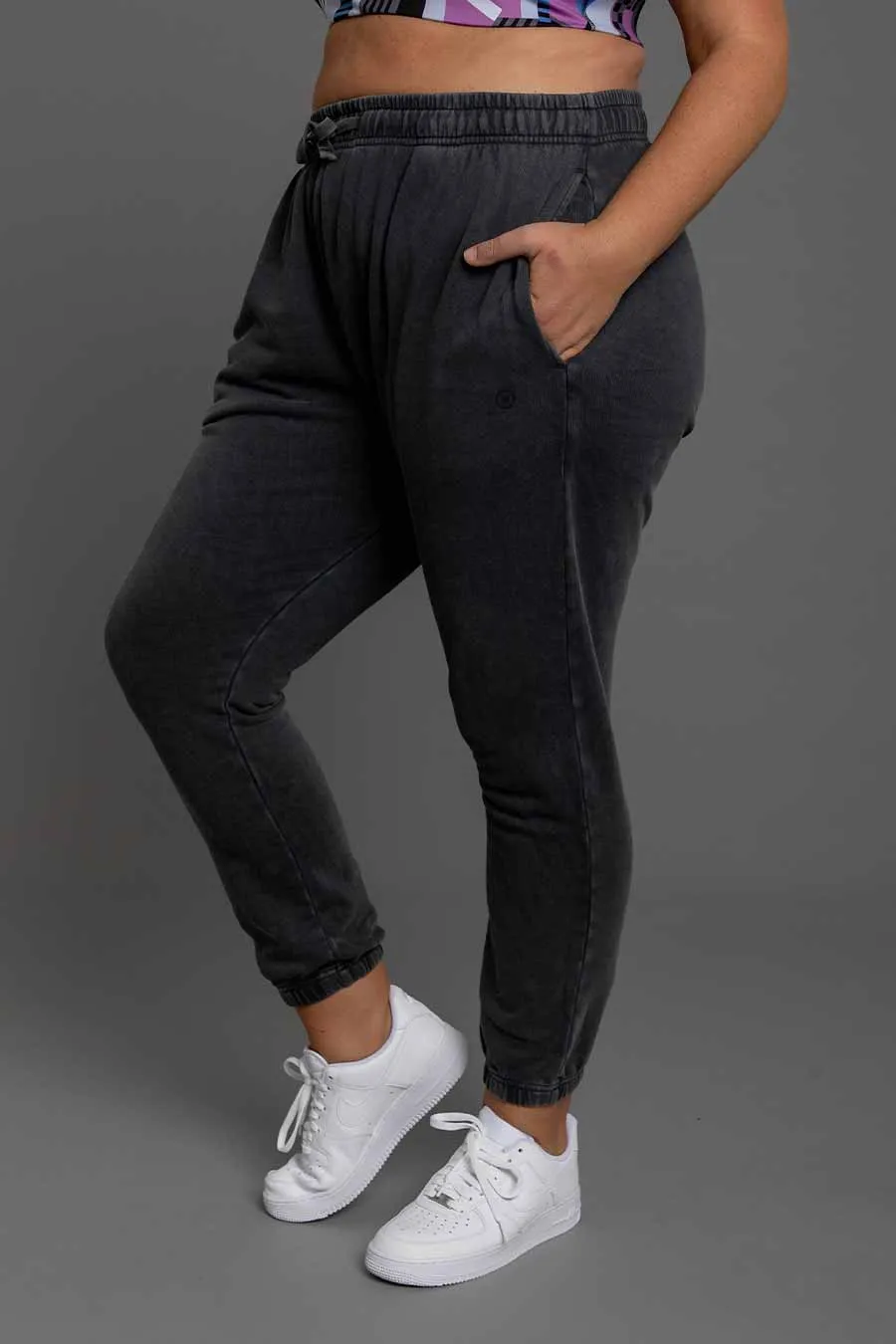 Everyday Track Pant - Black Washed