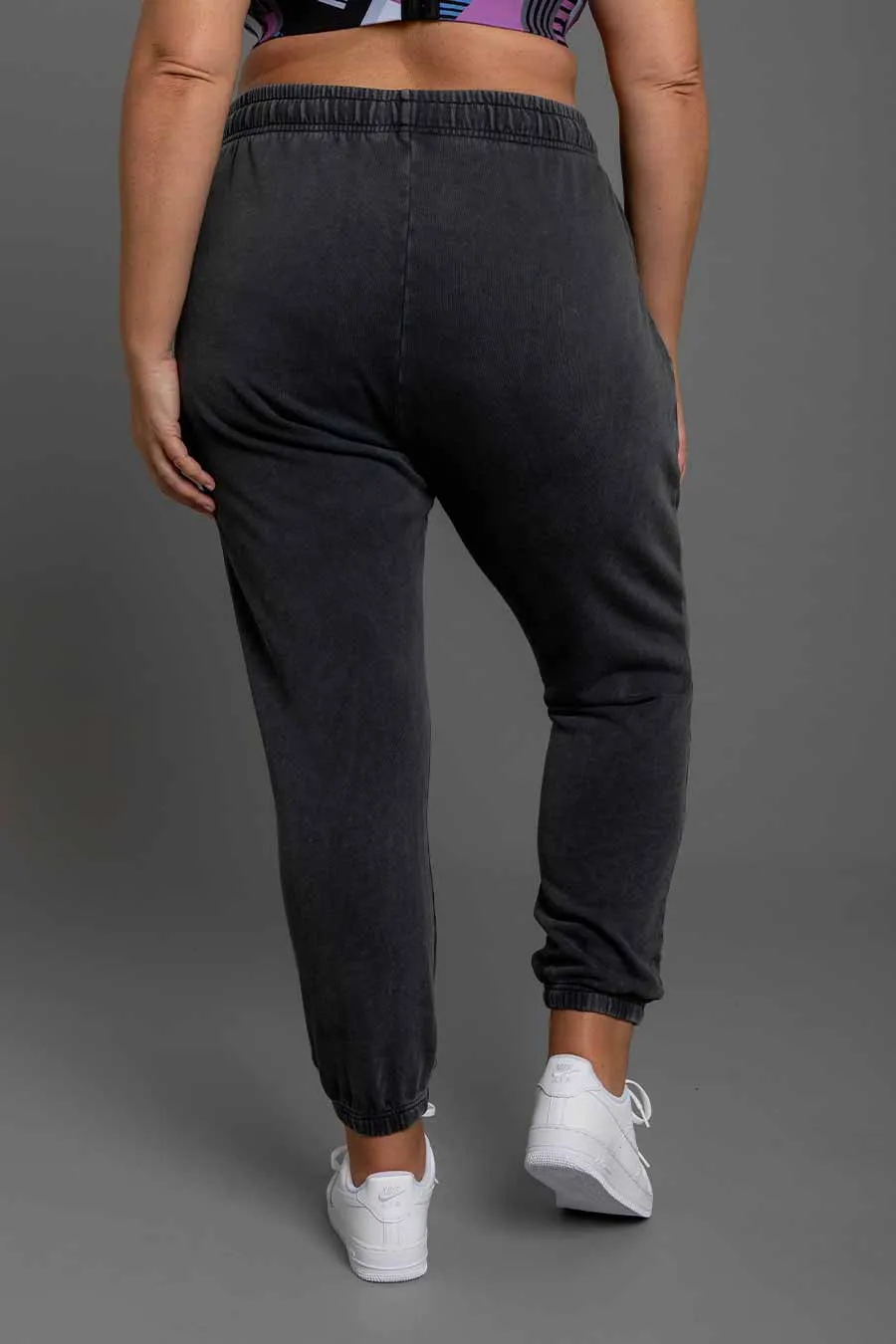 Everyday Track Pant - Black Washed