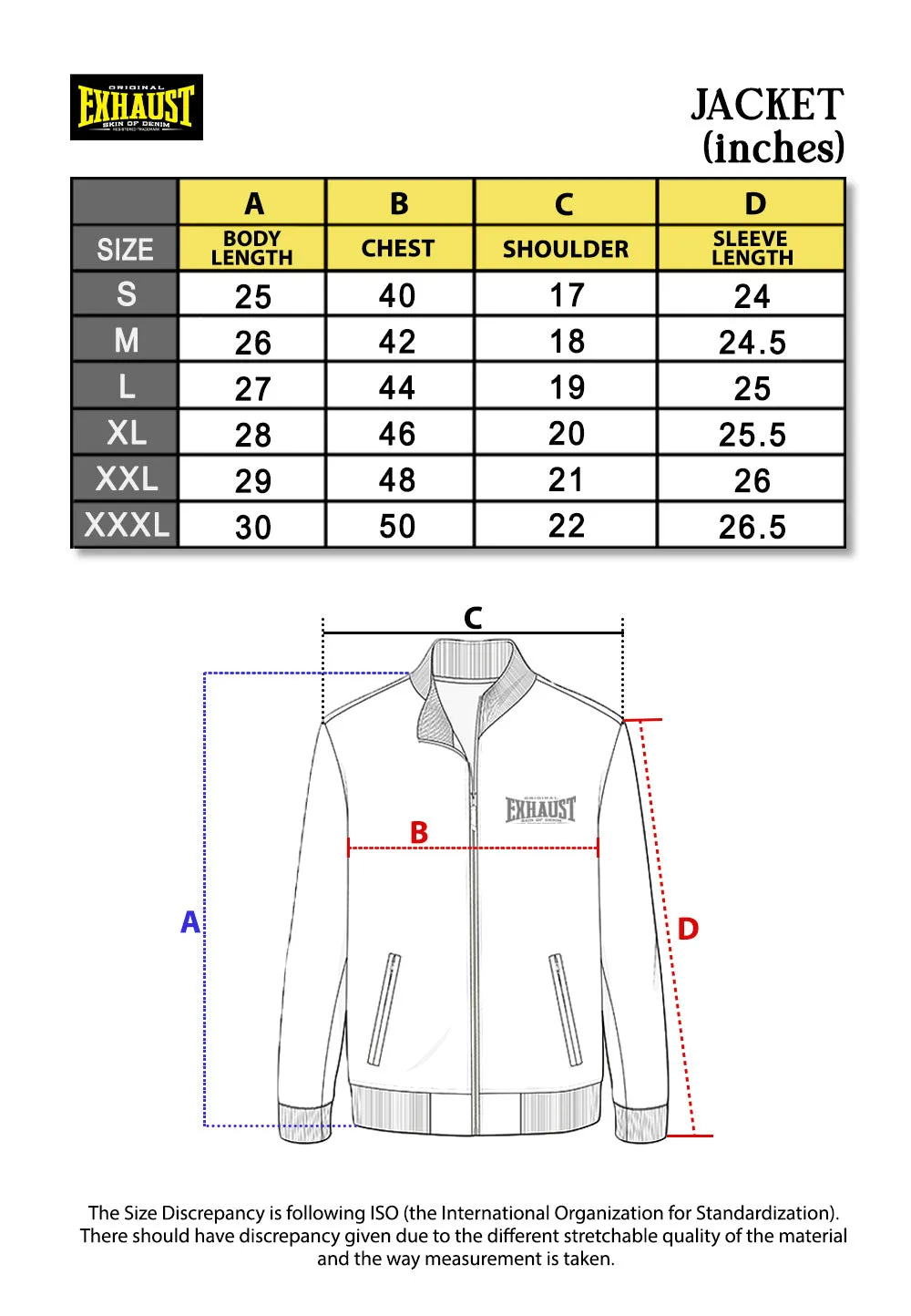 EXHAUST Men's Sport Long Sleeve Jacket 1461