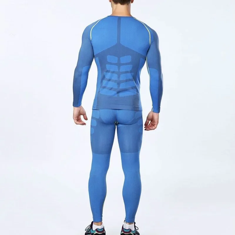 FANNAI Running T Shirt and Pants Men Compression Tights Underwear Sets Crossfit Bodybuilding Fitness Sport Jerseys Suit