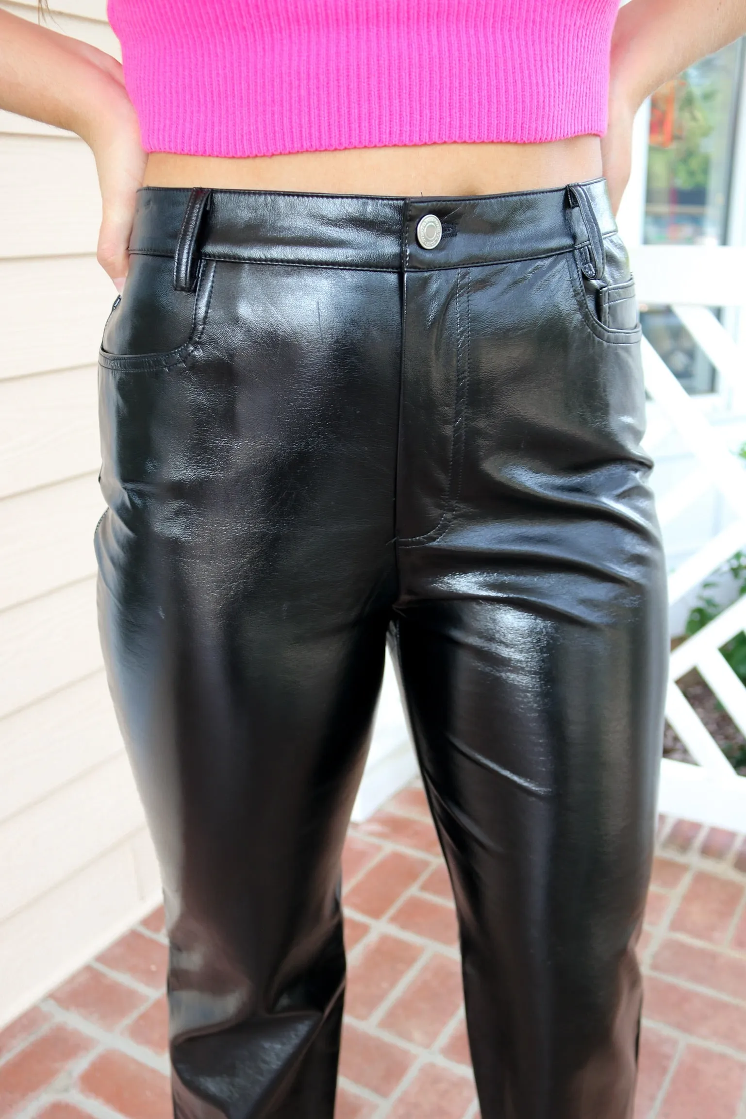 Faux Leather Pants