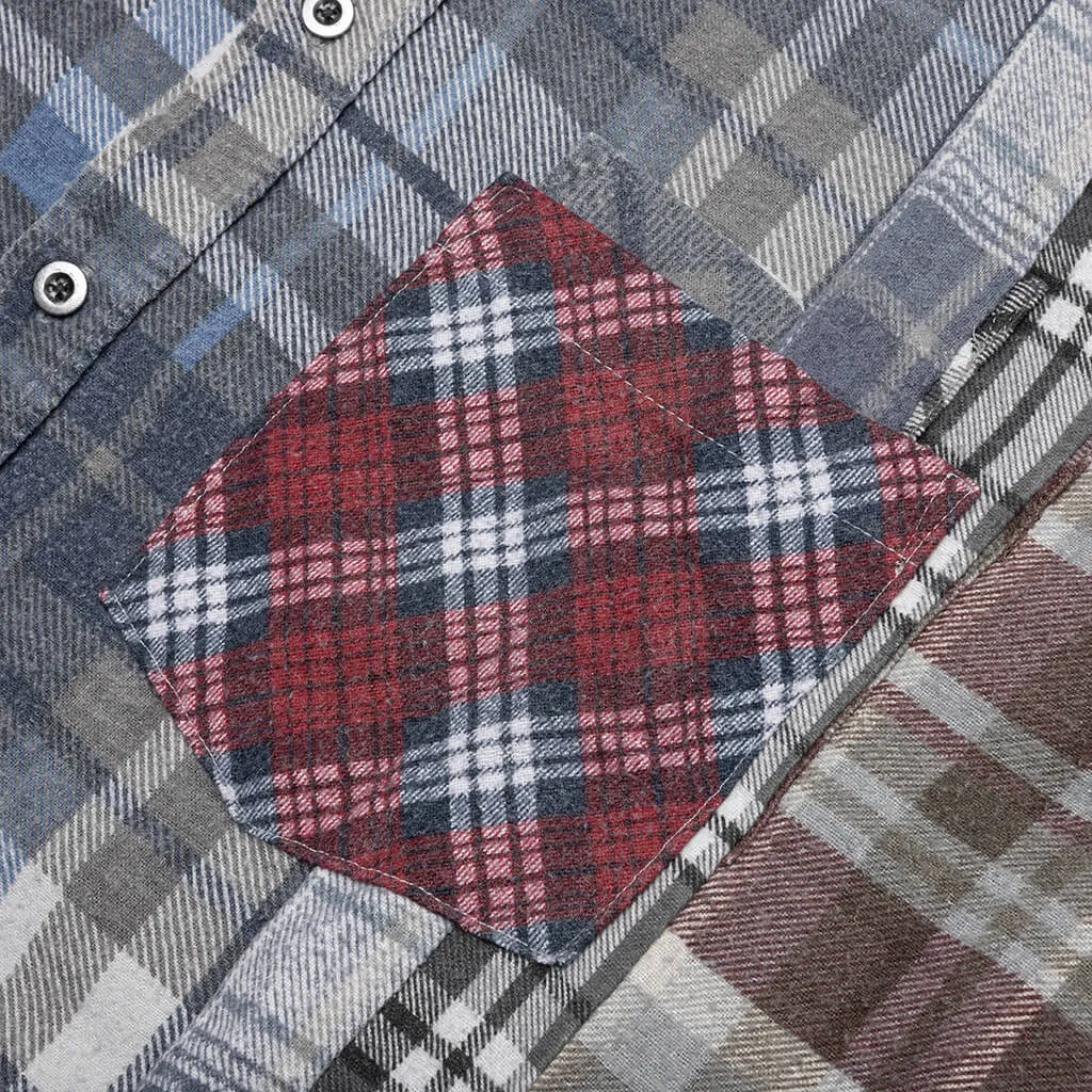 Flannel Shirt 7 Cuts Reflection Shirt - Assorted