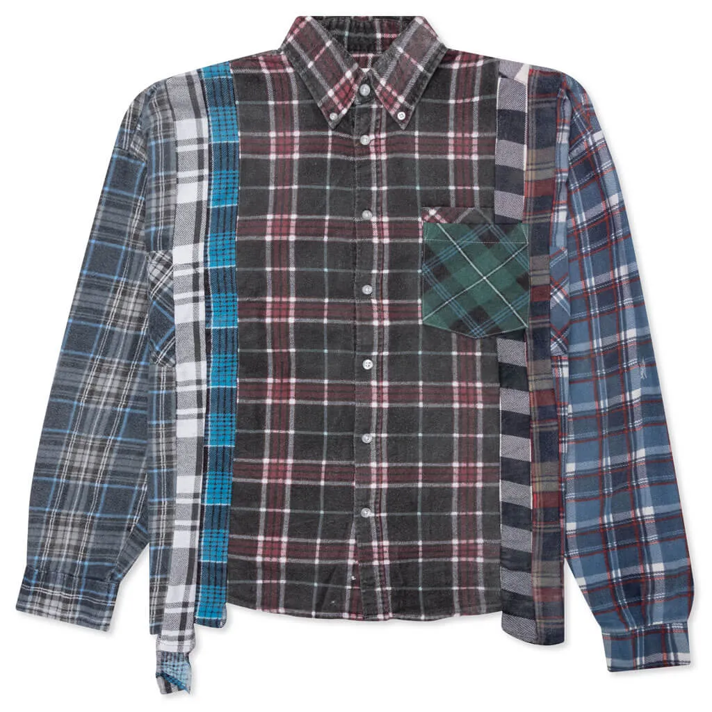 Flannel Shirt 7 Cuts Wide Reflection Shirt - Assorted