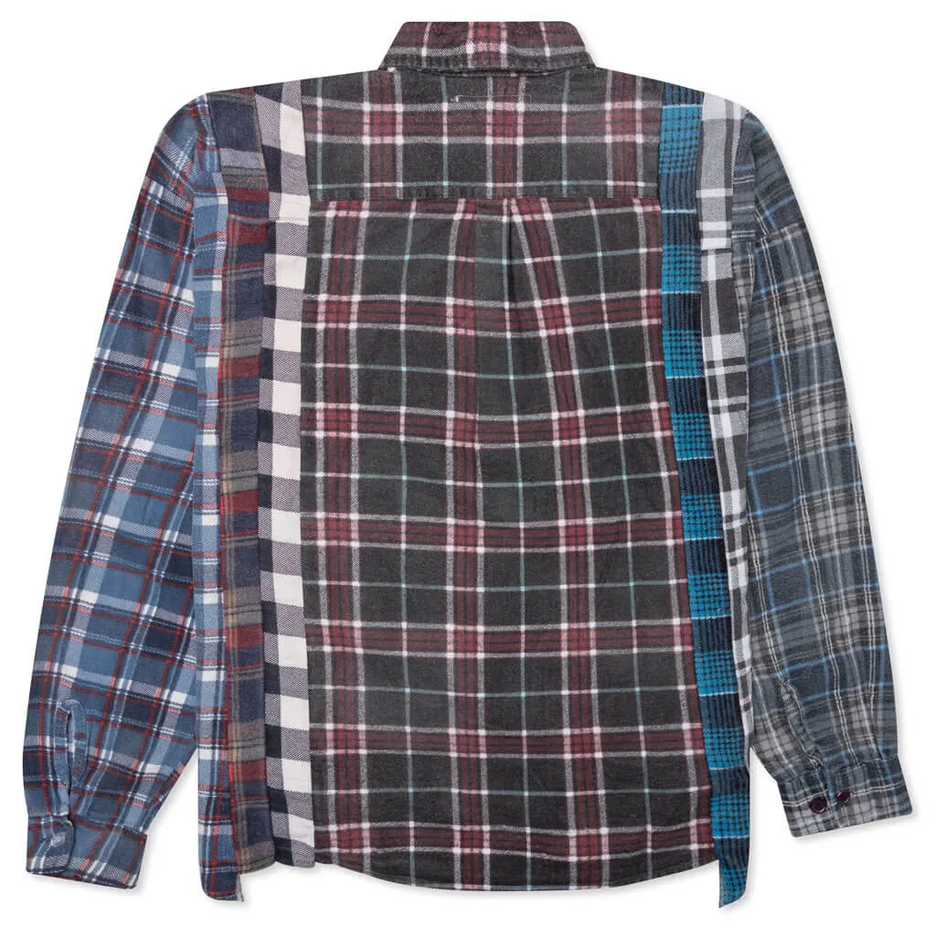 Flannel Shirt 7 Cuts Wide Reflection Shirt - Assorted