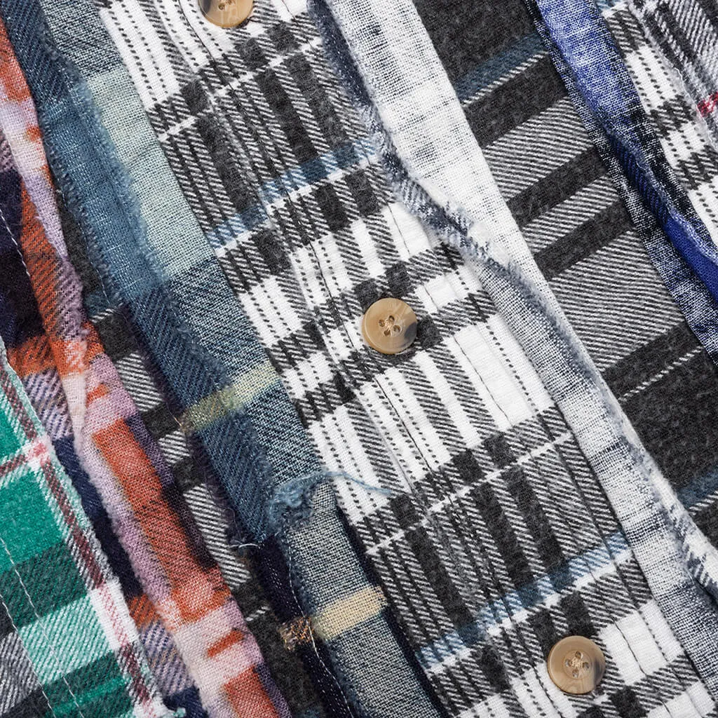 Flannel Shirt Ribbon Wide Shirt - Assorted