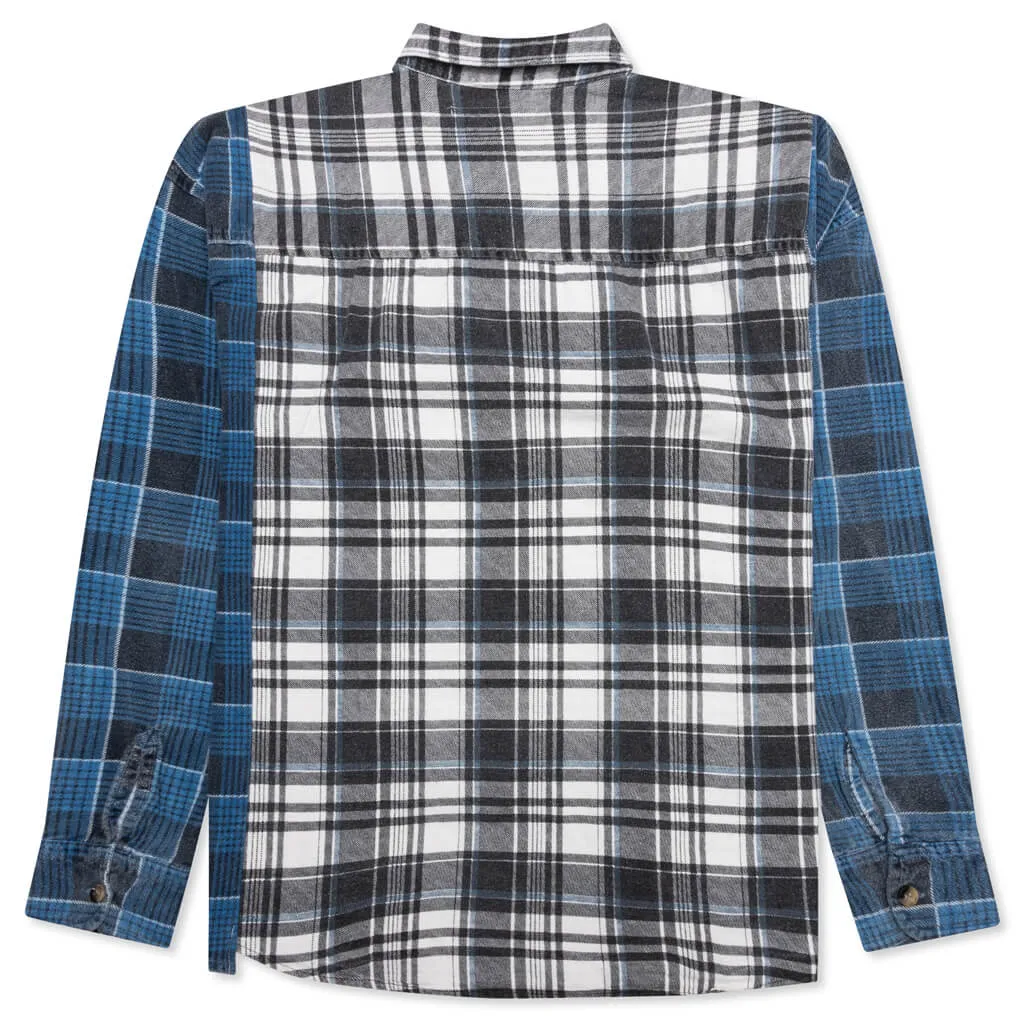 Flannel Shirt Ribbon Wide Shirt - Assorted