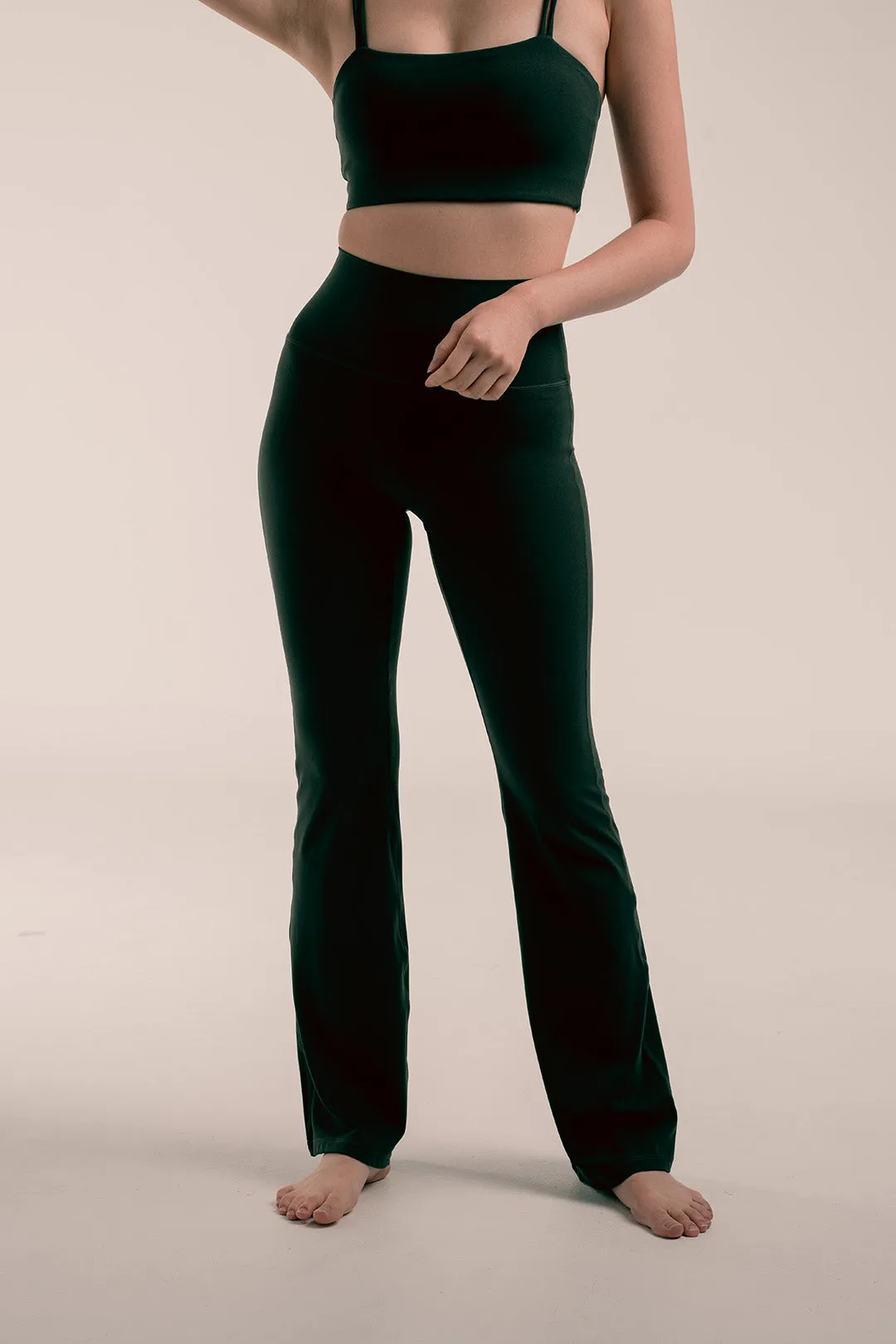 Flare Pants in Basil