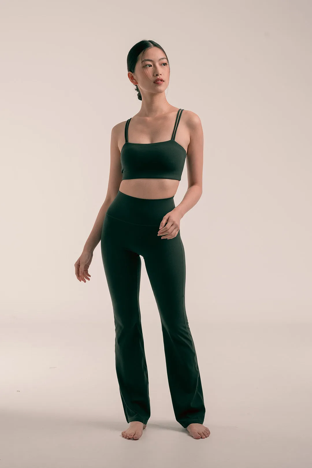 Flare Pants in Basil