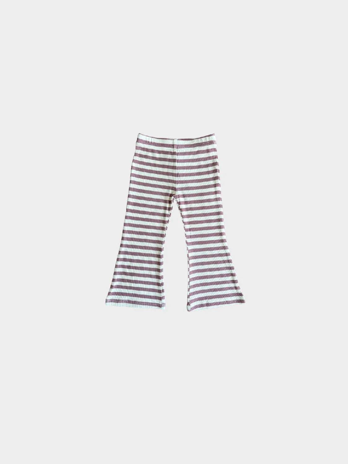 Flare Pants - Mauve Stripe