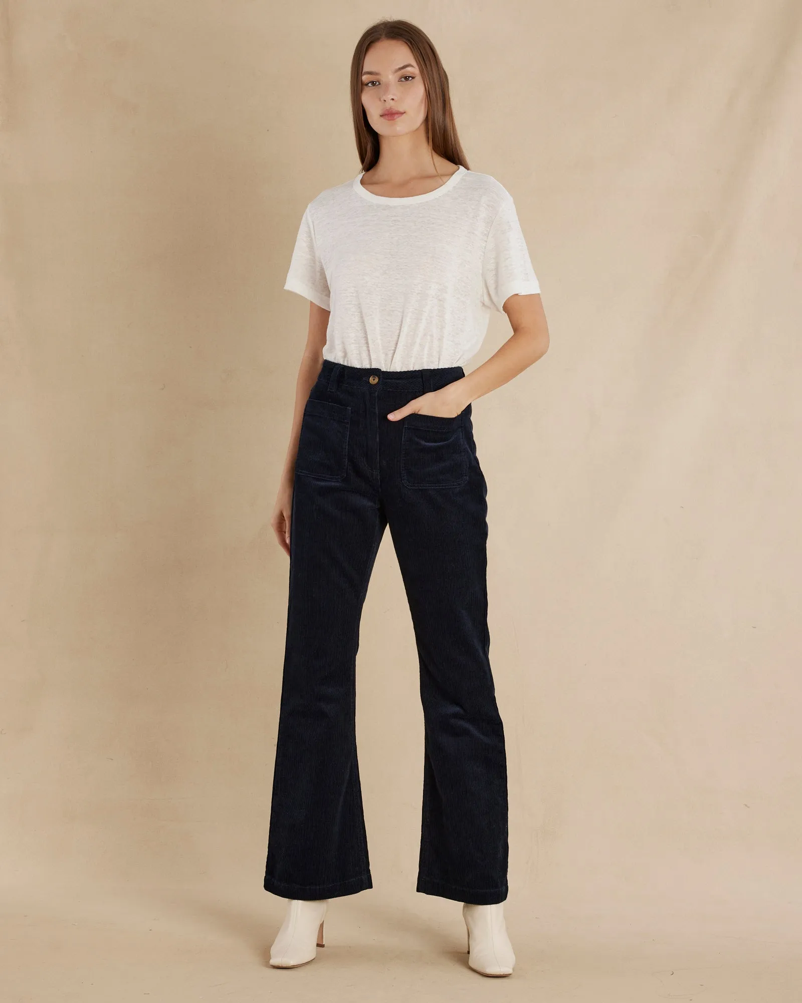 Flavie Corduroy Pant - Navy